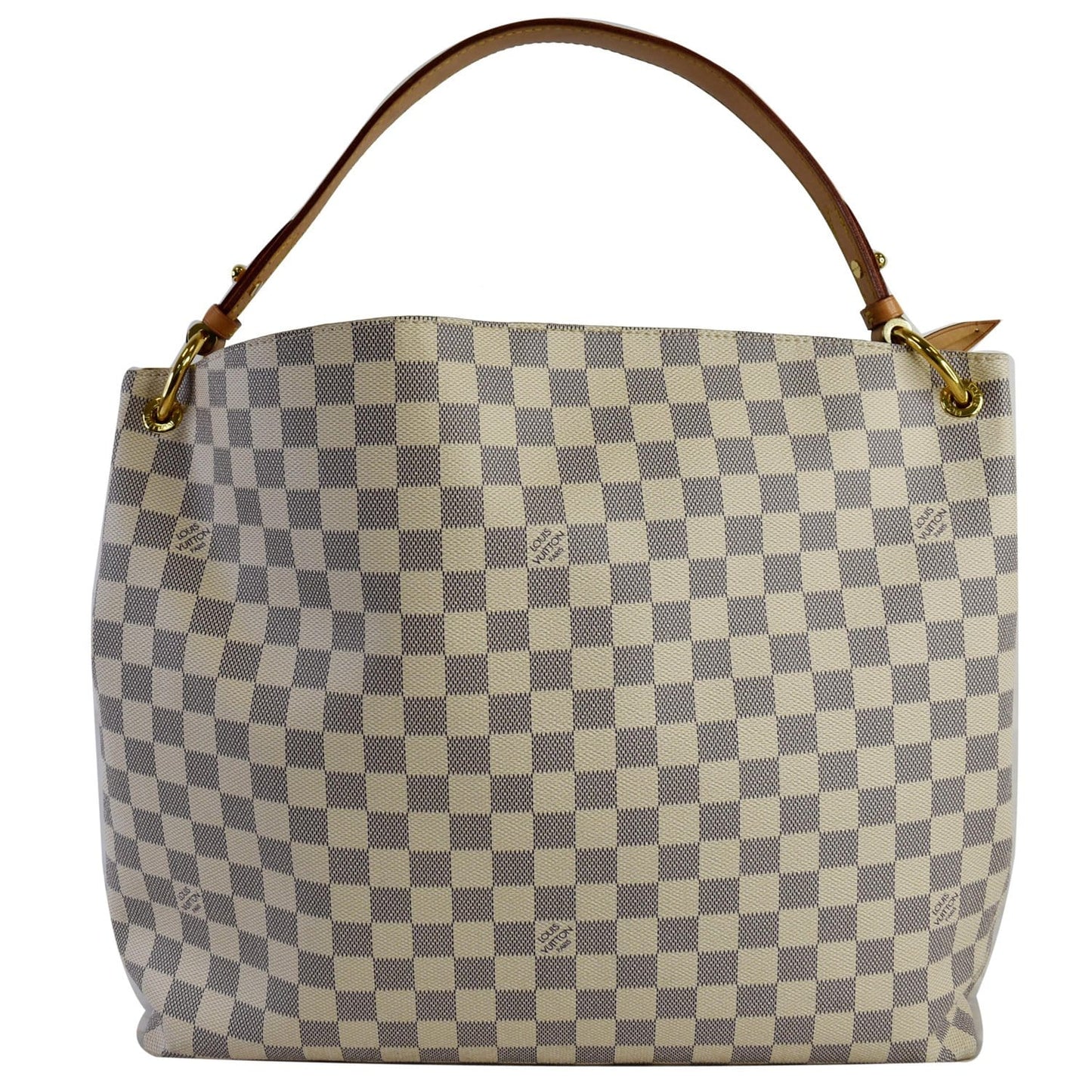 Louis Graceful Mm Damier Azur Shoulder Bag White