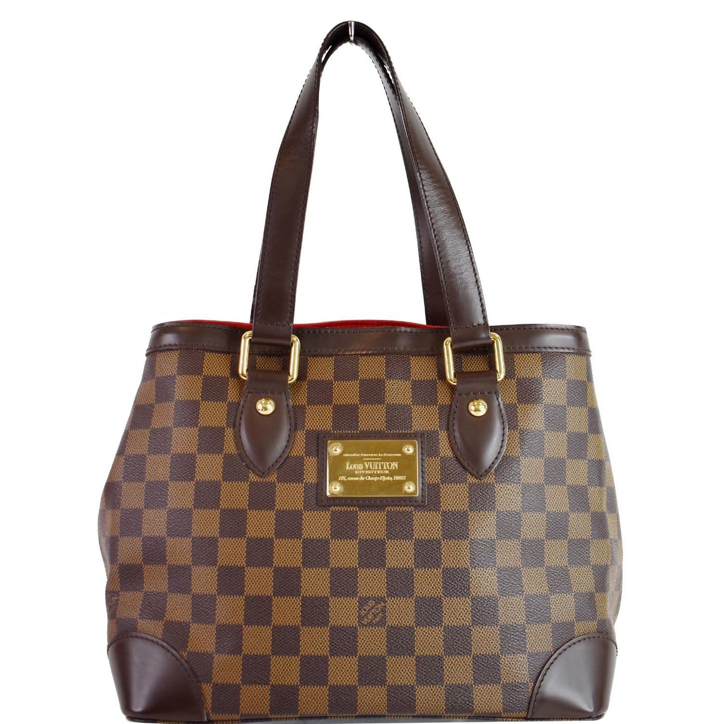 Louis Hampstead Pm Damier Ebene Shoulder Bag Brown