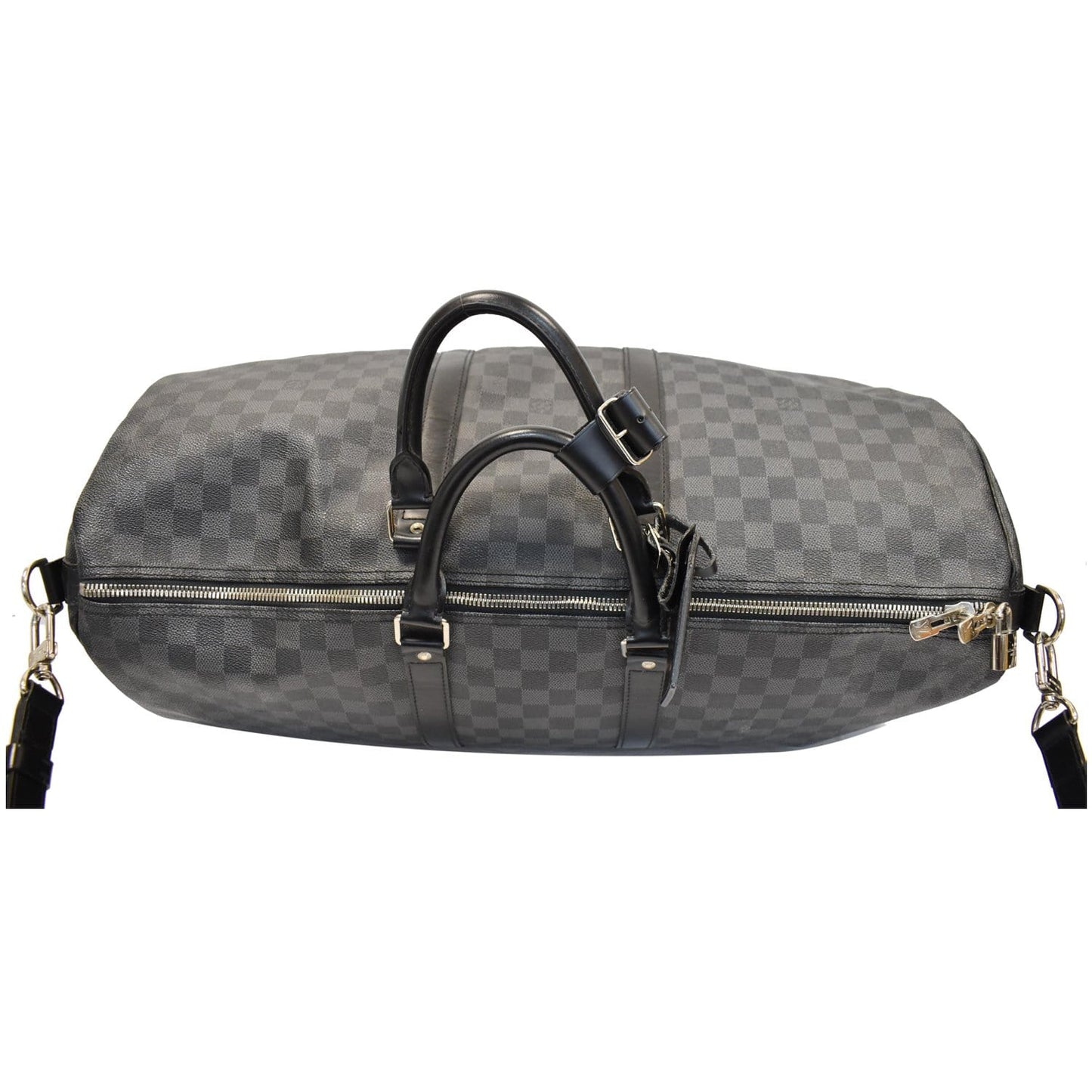 Louis Keepall Bandouliere Damier Graphite Travel Bag Black