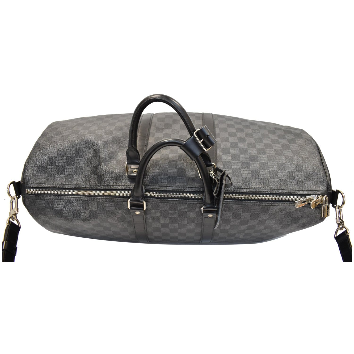 Louis Keepall Bandouliere Damier Graphite Travel Bag Black