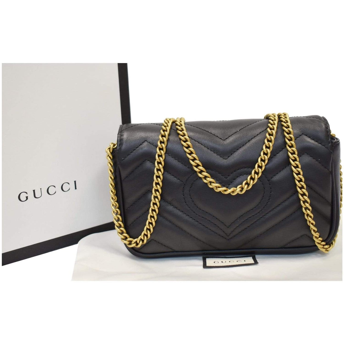 Gucci Marmont Super Crossbody Bag Leather Black