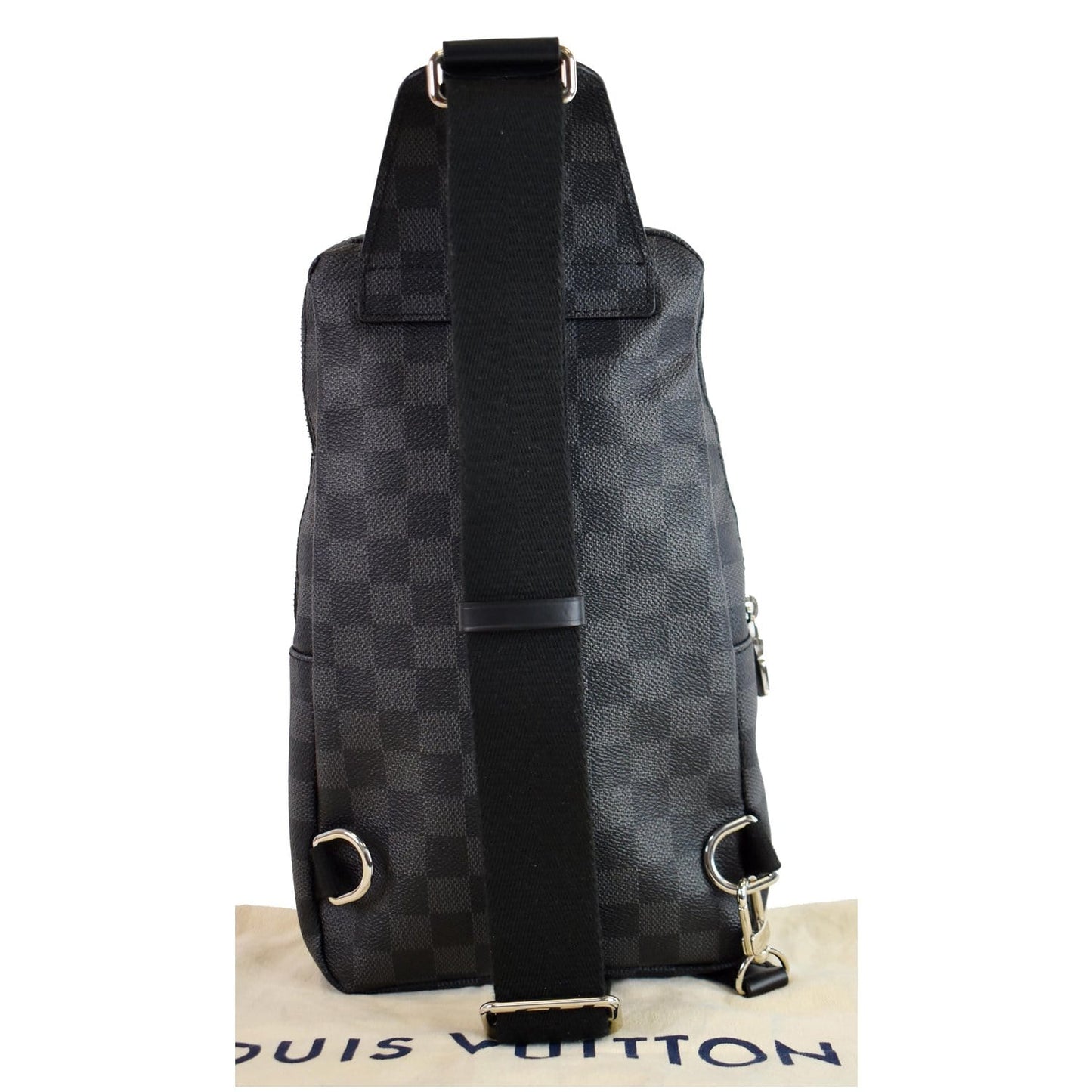 Louis Avenue Sling Damier Graphite Crossbody Bag Black Black 2