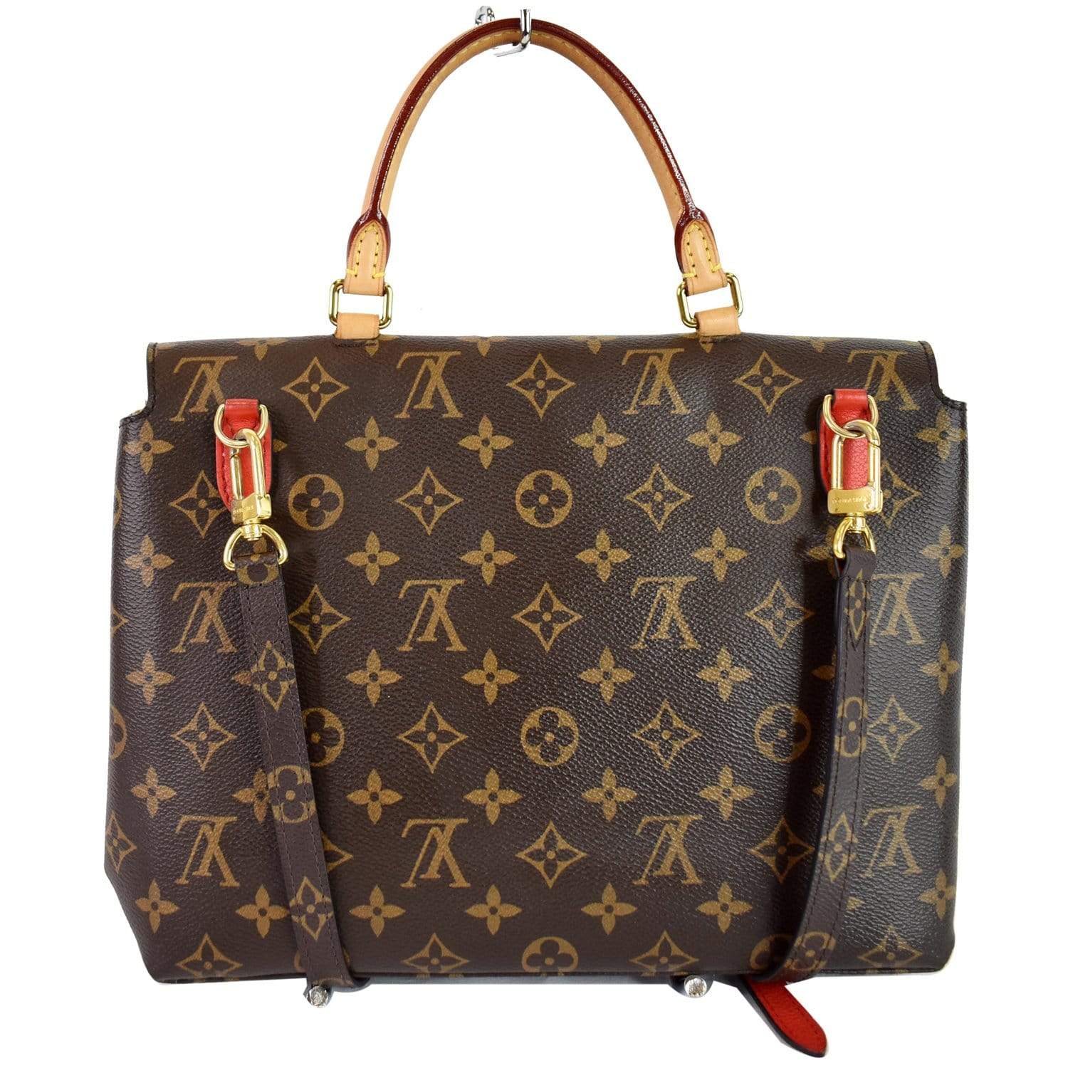 Louis Marignan Shoulder Bag Coquelicot Final Sale Canvas Monogram