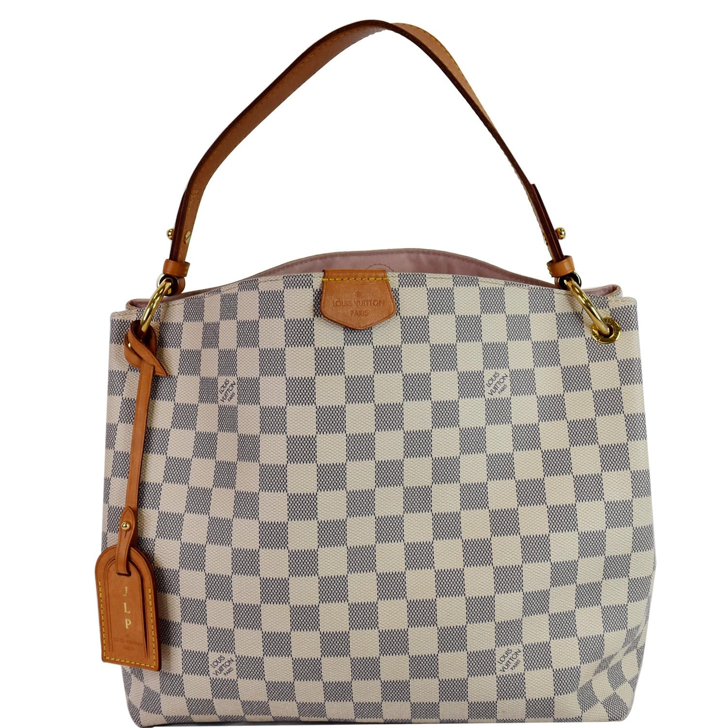 Louis Graceful Pm Damier Azur Shoulder Bag White