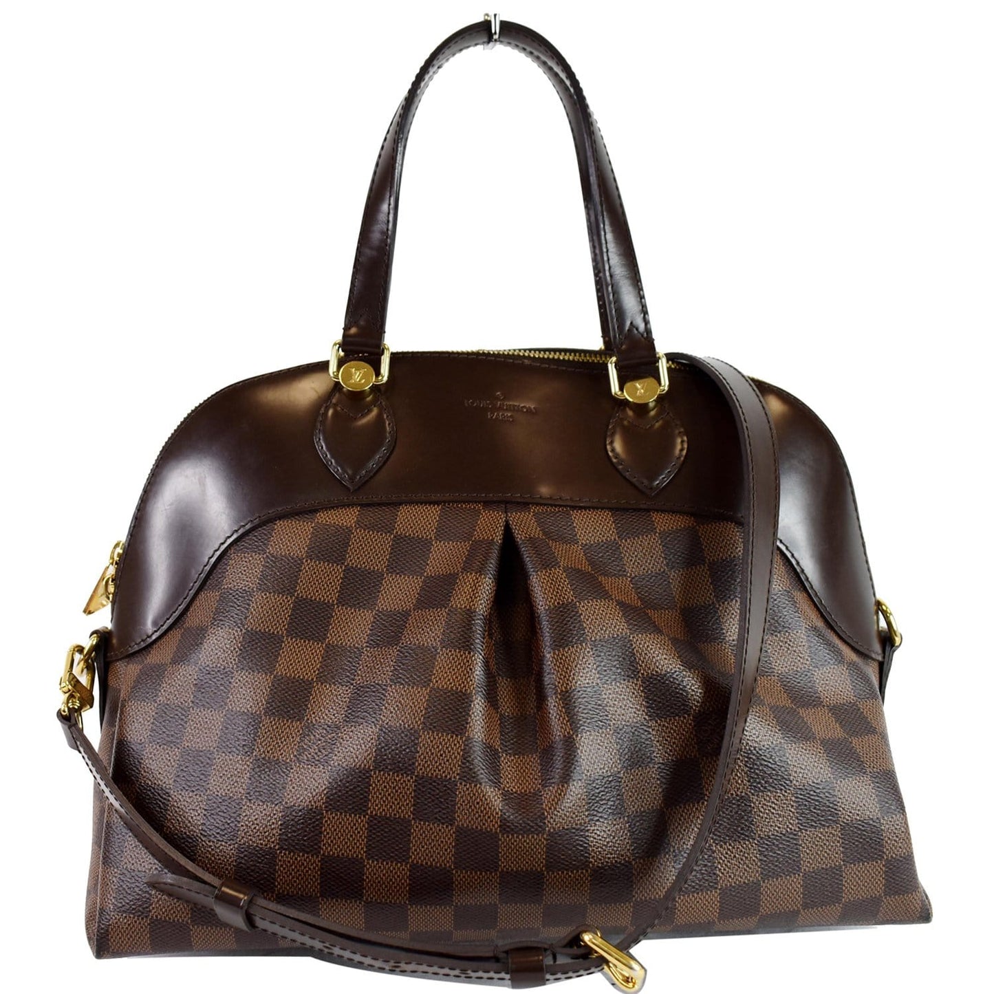 Louis Salvi Damier Ebene Shoulder Bag Brown