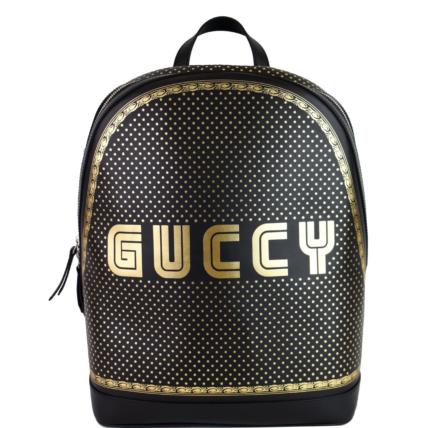Gucci Guccy Magnetismo Backpack Bag Leather Black