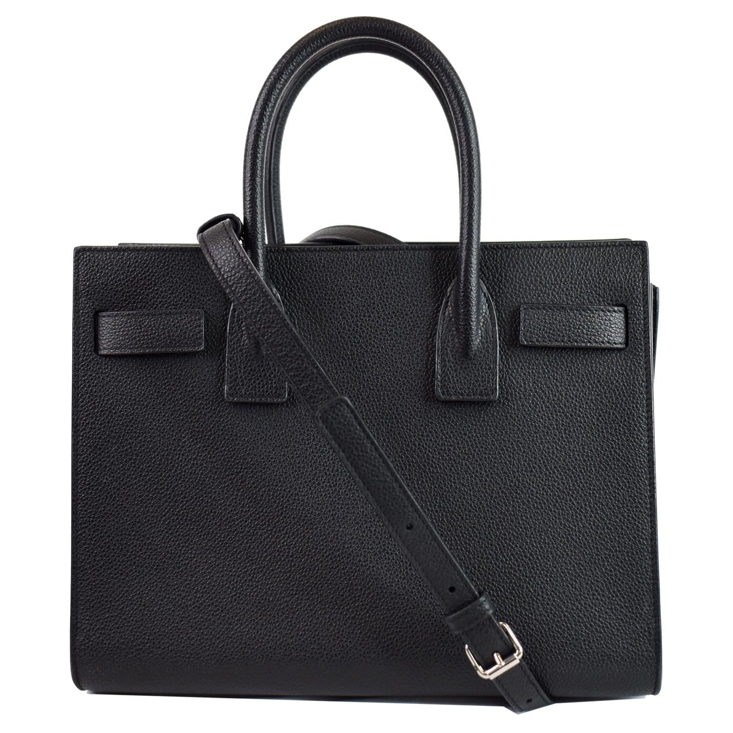 YSL Saint Laurent Saint Baby Sac De Jour Grained Tote Leather Black Shoulder Bag