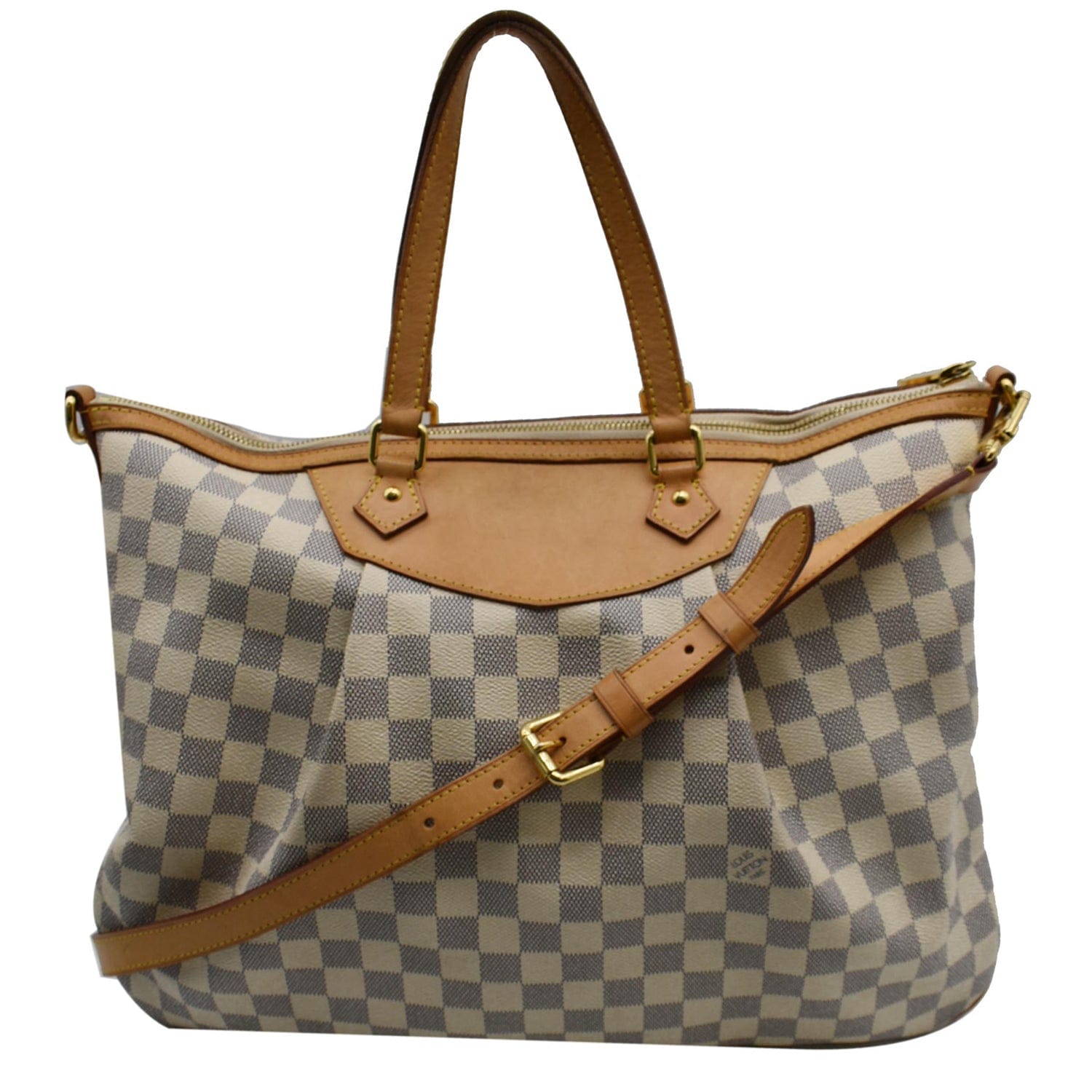 Louis Siracusa Gm Damier Azur Shoulder Bag White
