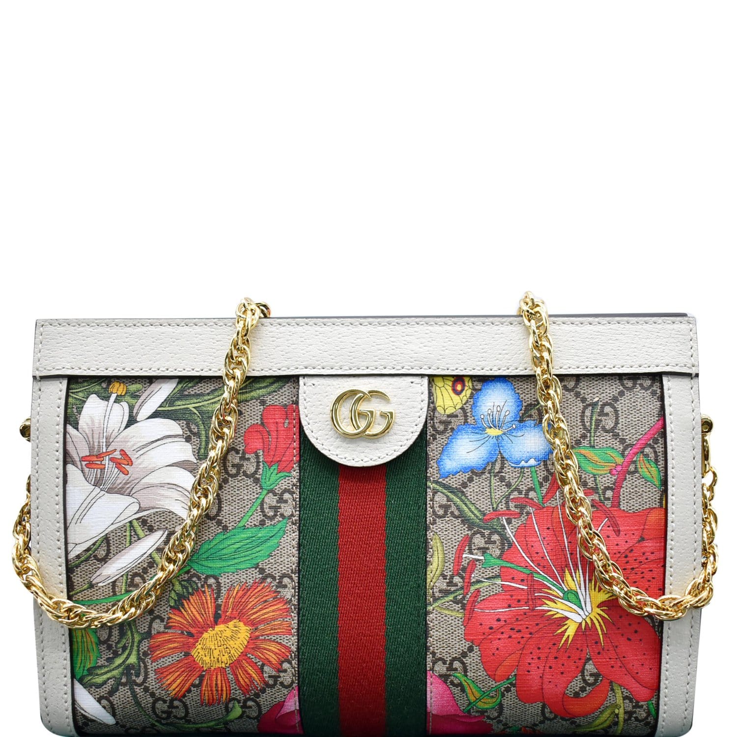 Gucci Ophidia Flora Supreme Shoulder Bag Multicolor Canvas