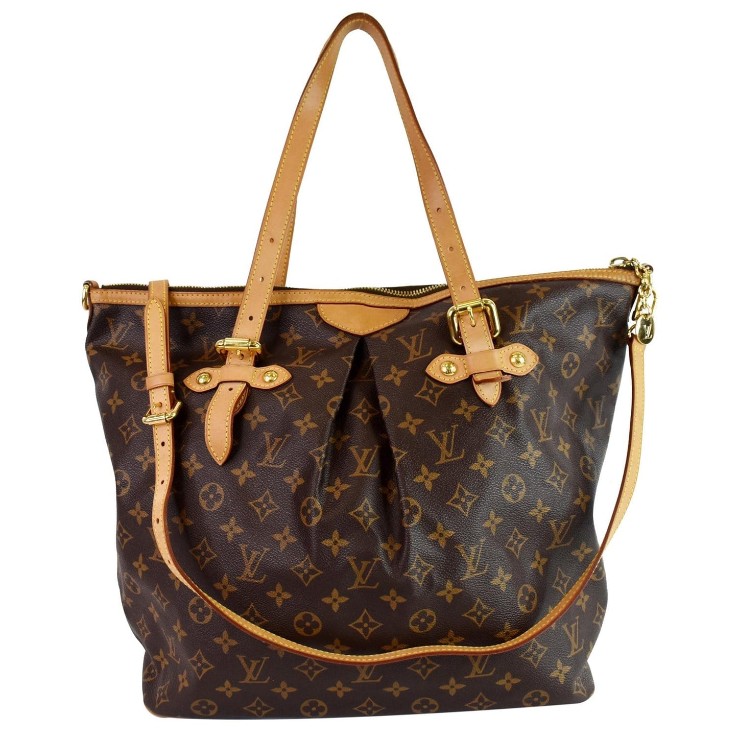 Louis Palermo Gm Tote Shoulder Bag Canvas Monogram Brown 9