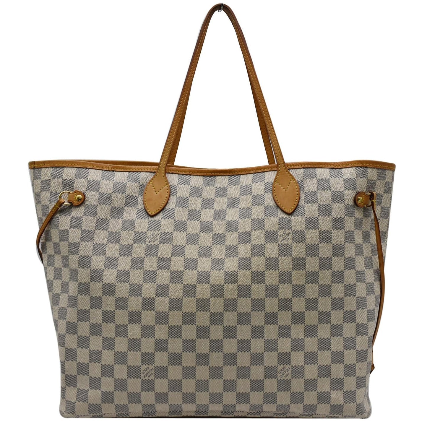 Louis Neverfull Gm Damier Azur Tote Shoulder White Shoulder Bag