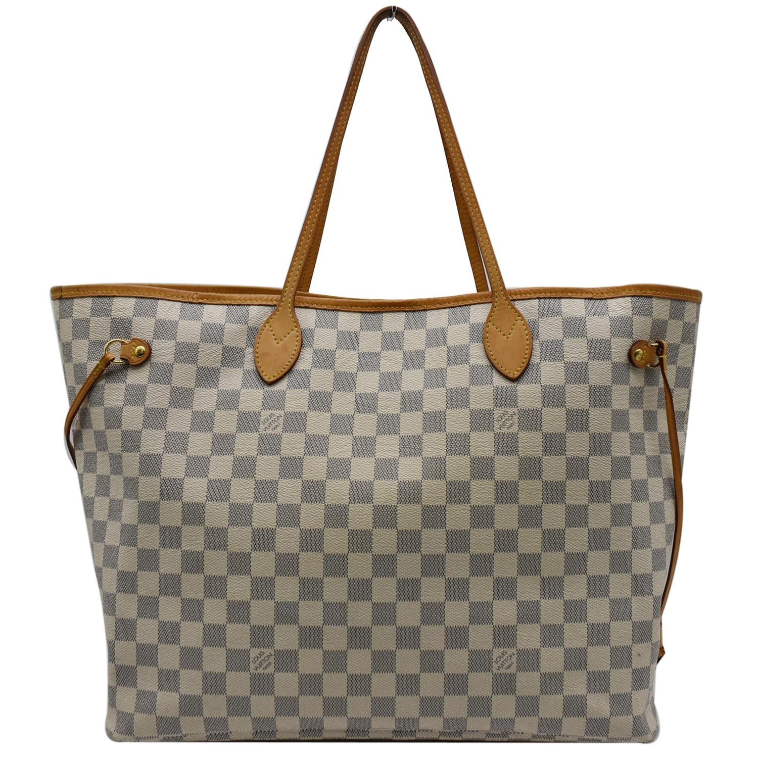 Louis Neverfull Gm Damier Azur Tote Shoulder White Shoulder Bag