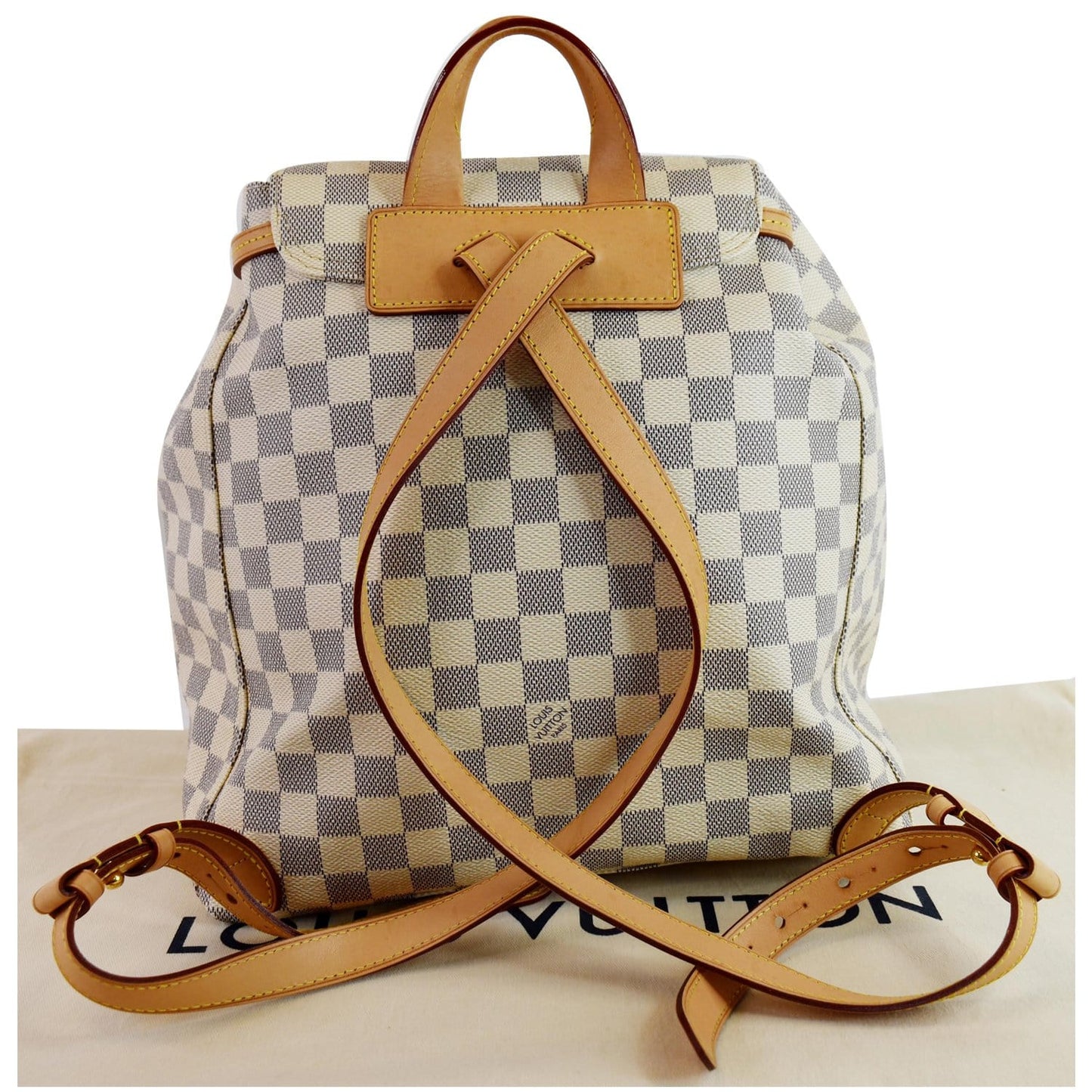 Louis Sperone Damier Azur Backpack Bag White White 1