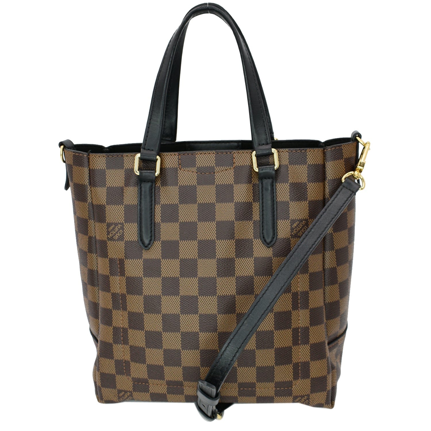 Louis Belmont Mm Damier Ebene Shoulder Bag Brown