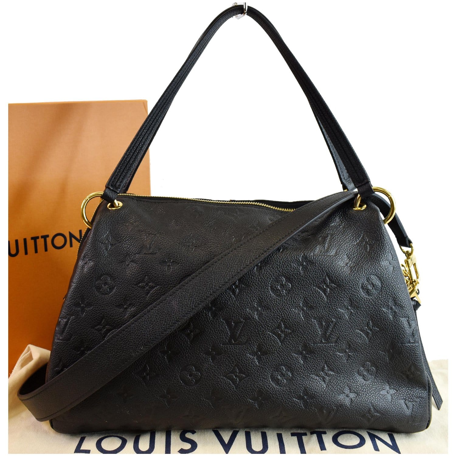 Louis Ponthieu Mm Empreinte Shoulder Bag Leather Monogram