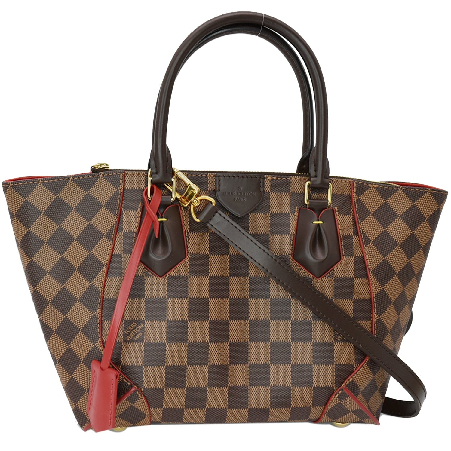 Louis Caissa Pm Damier Ebene Tote Shoulder Brown Shoulder Bag