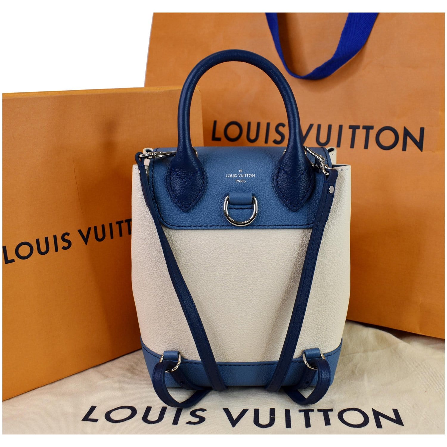 Louis Lockme Calfskin Backpack Leather Beige