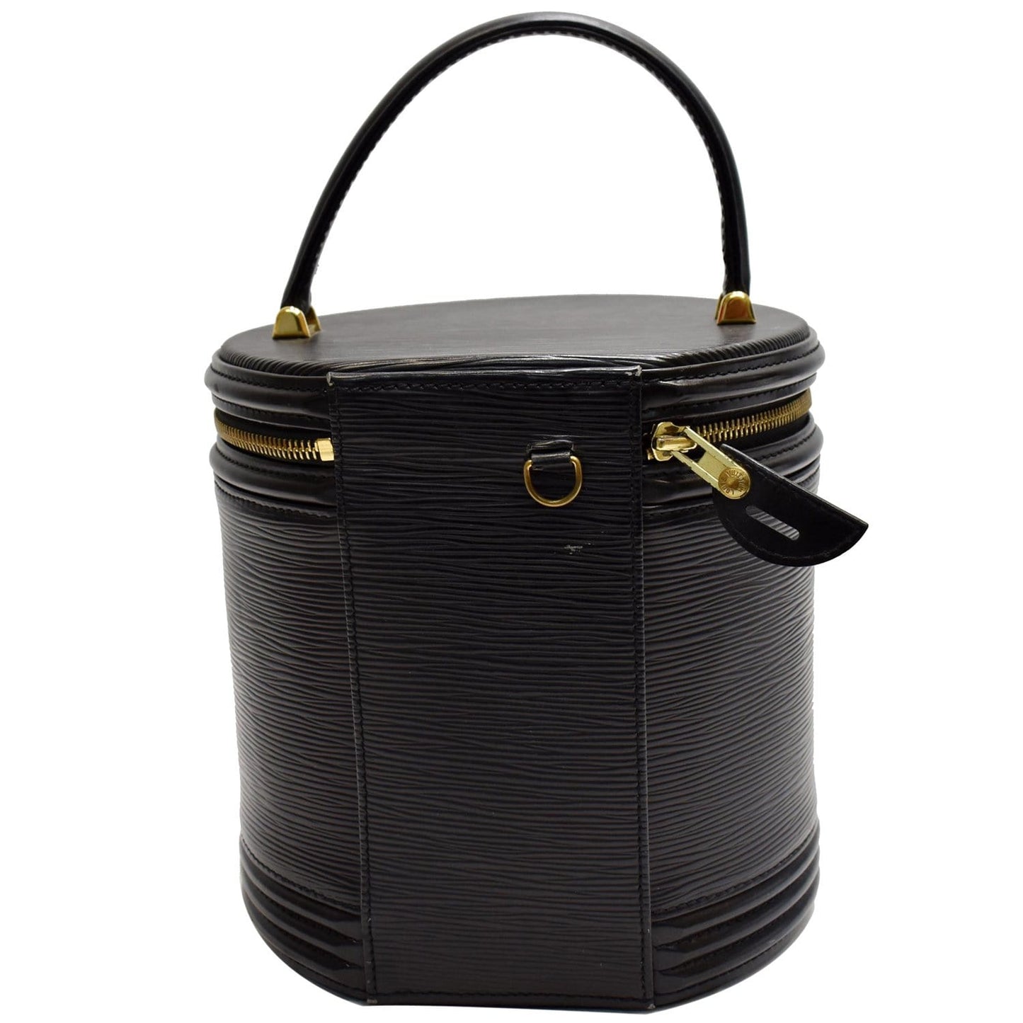 Louis Cannes Epi Vanity Bag Leather Black Travel Bag