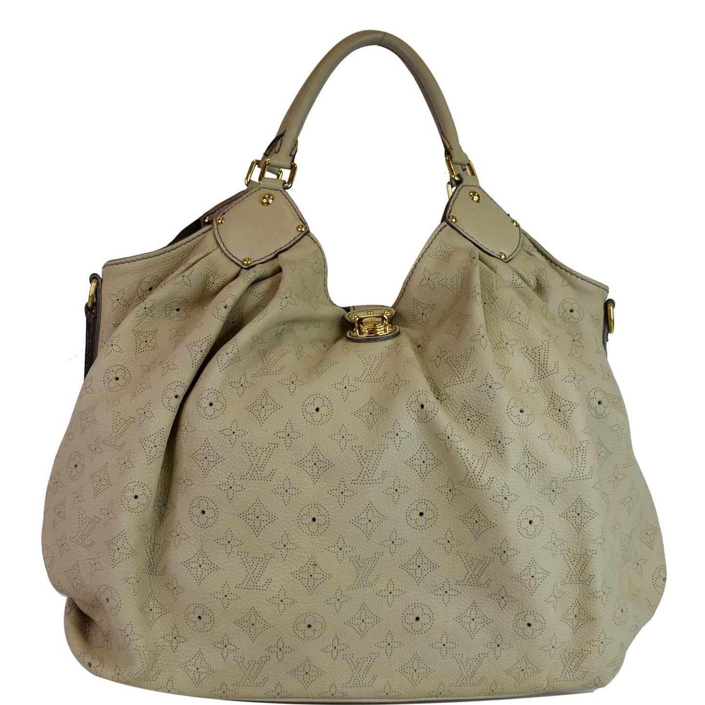Louis Mahina Xxl Opal Shoulder Bag Leather Monogram