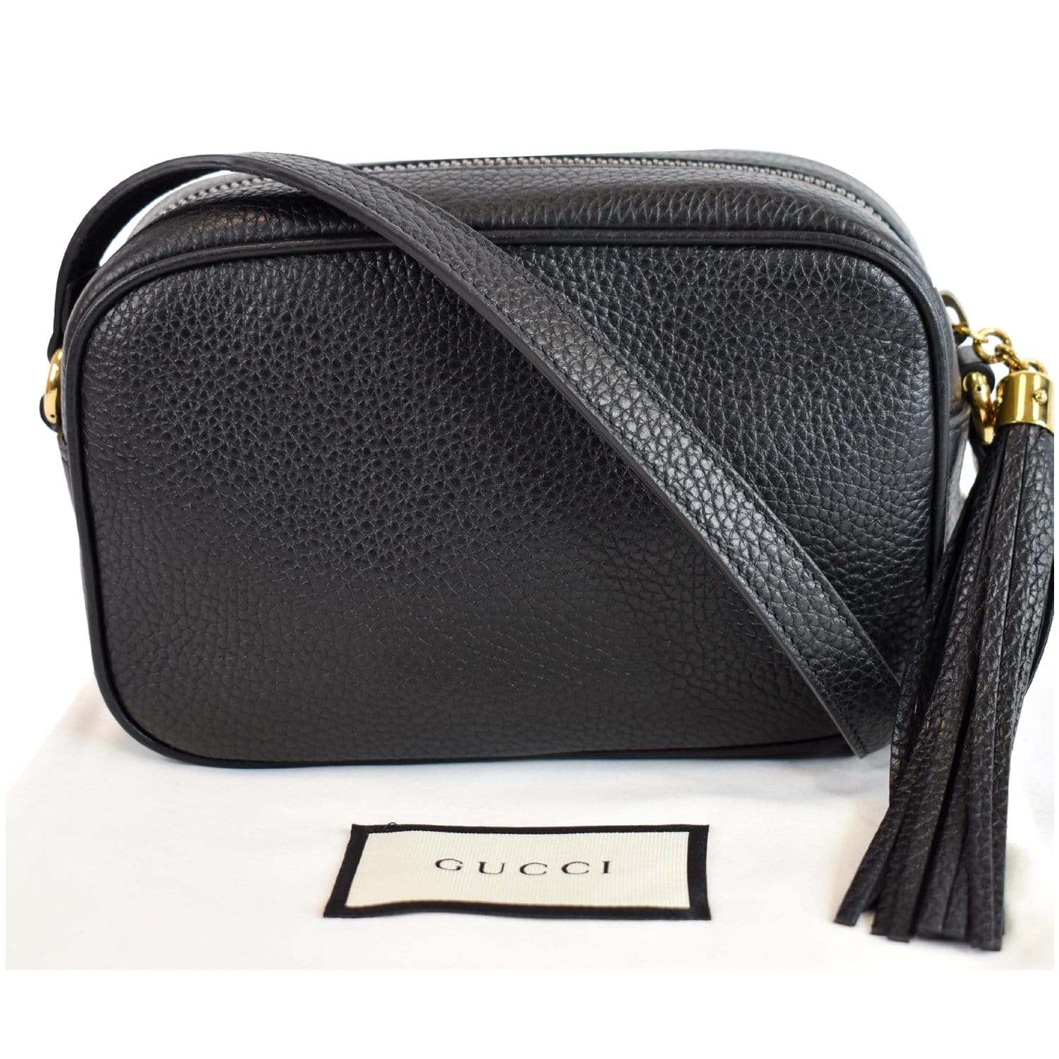 Gucci Soho Disco Crossbody Bag Leather Black Black 347994