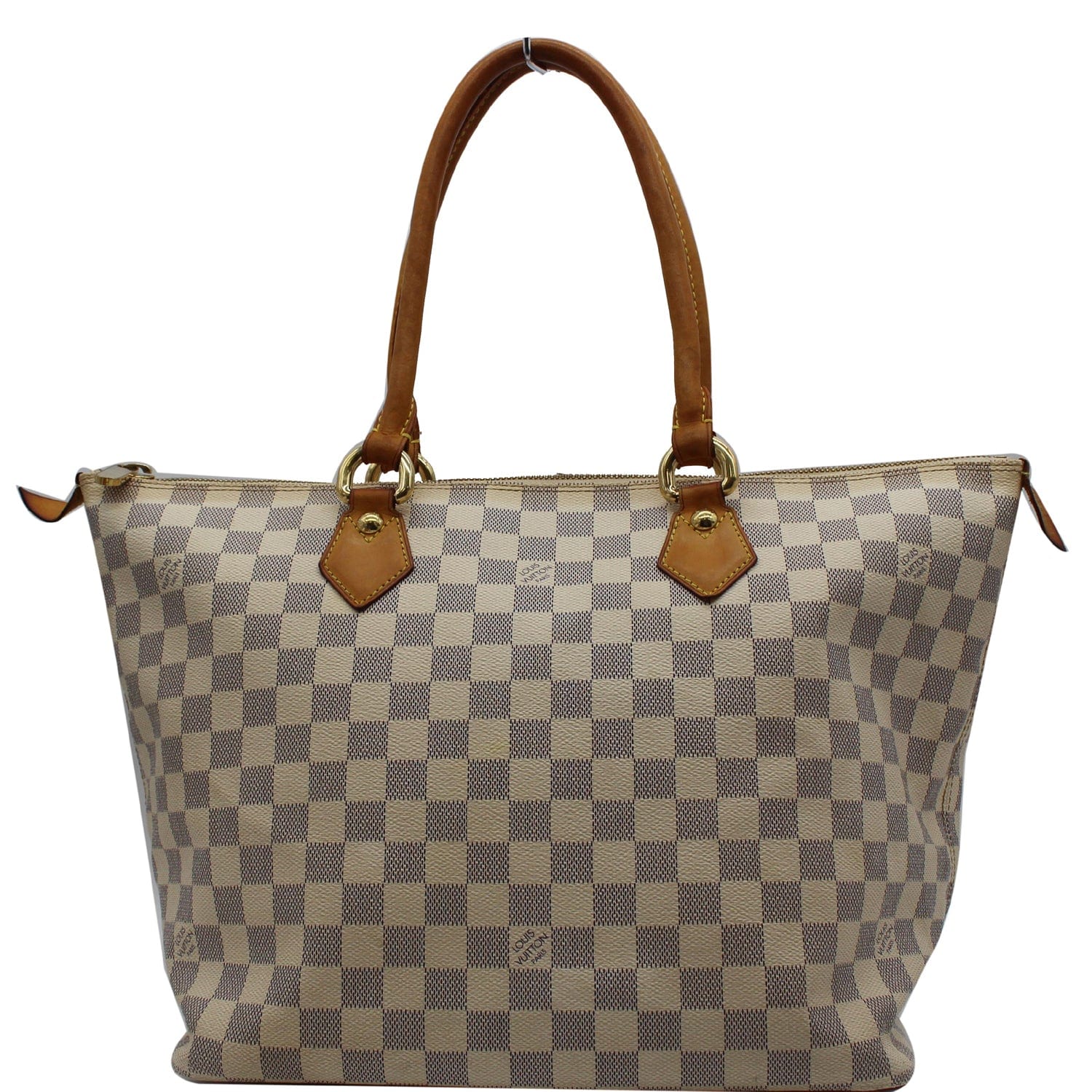 Louis Saleya Mm Damier Azur Tote Bag White Shoulder Bag