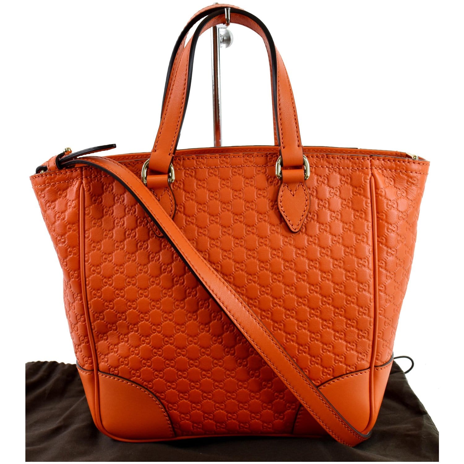 Gucci Bree ssima Crossbody Bag Orange Leather Small Orange 449241