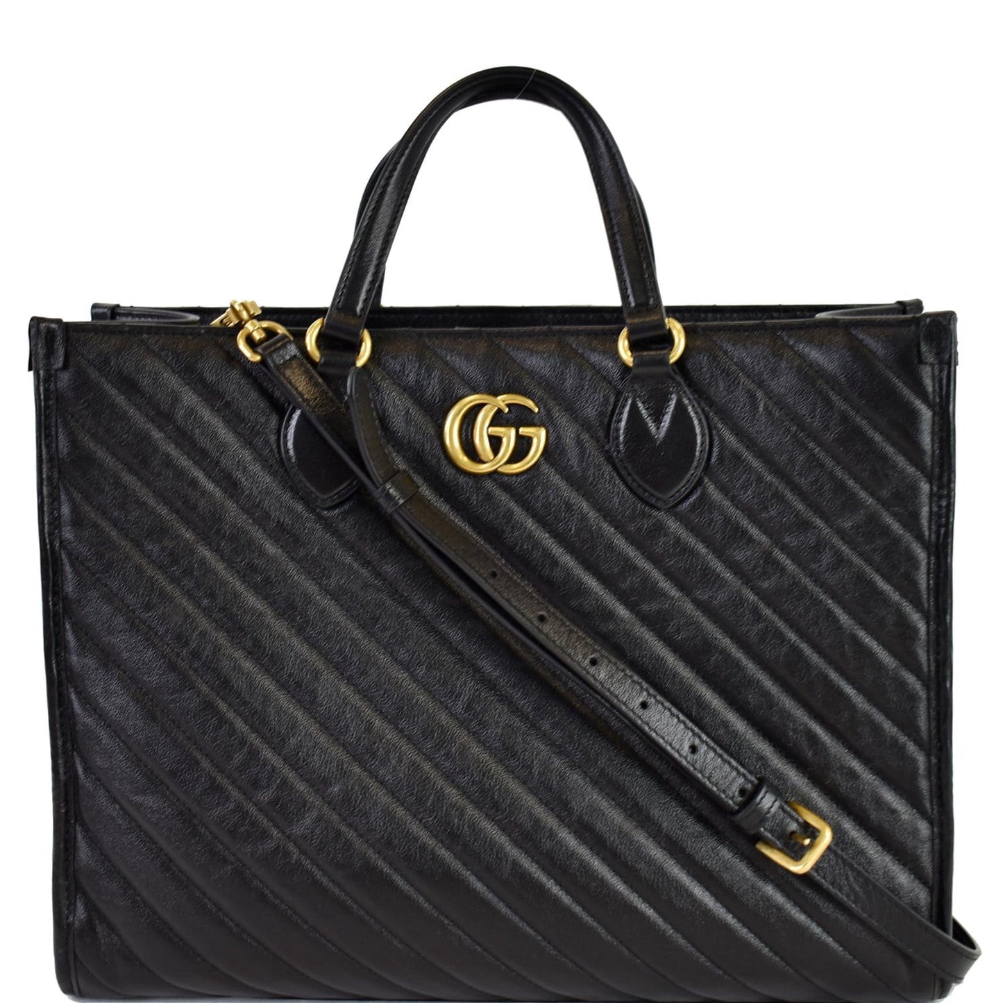 Gucci Marmont Medium Tote Bag Leather Matelasse