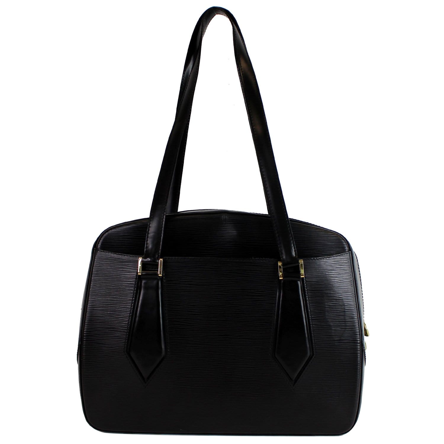 Louis Voltaire Epi Shoulder Bag Leather Black Black 1