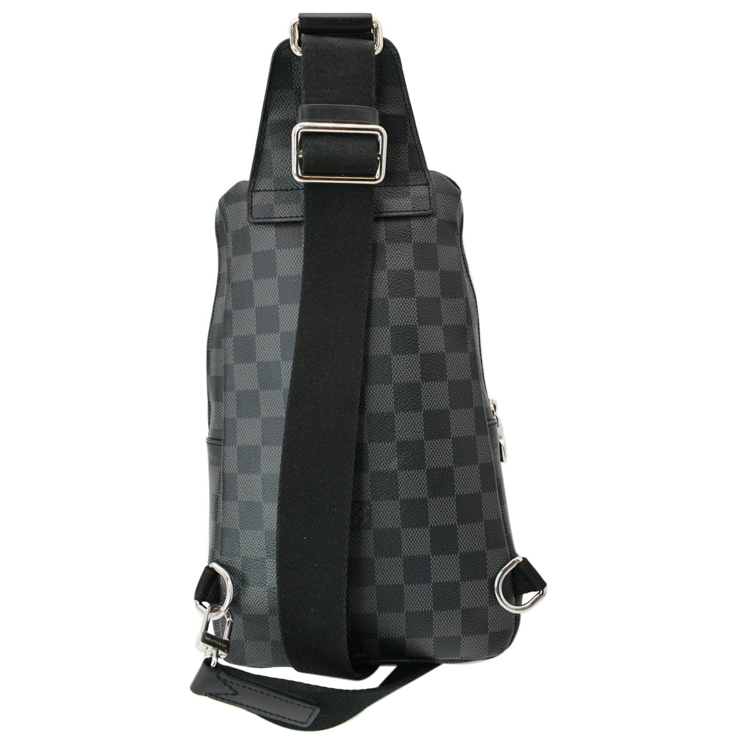 Louis Avenue Sling Damier Graphite Crossbody Bag Black