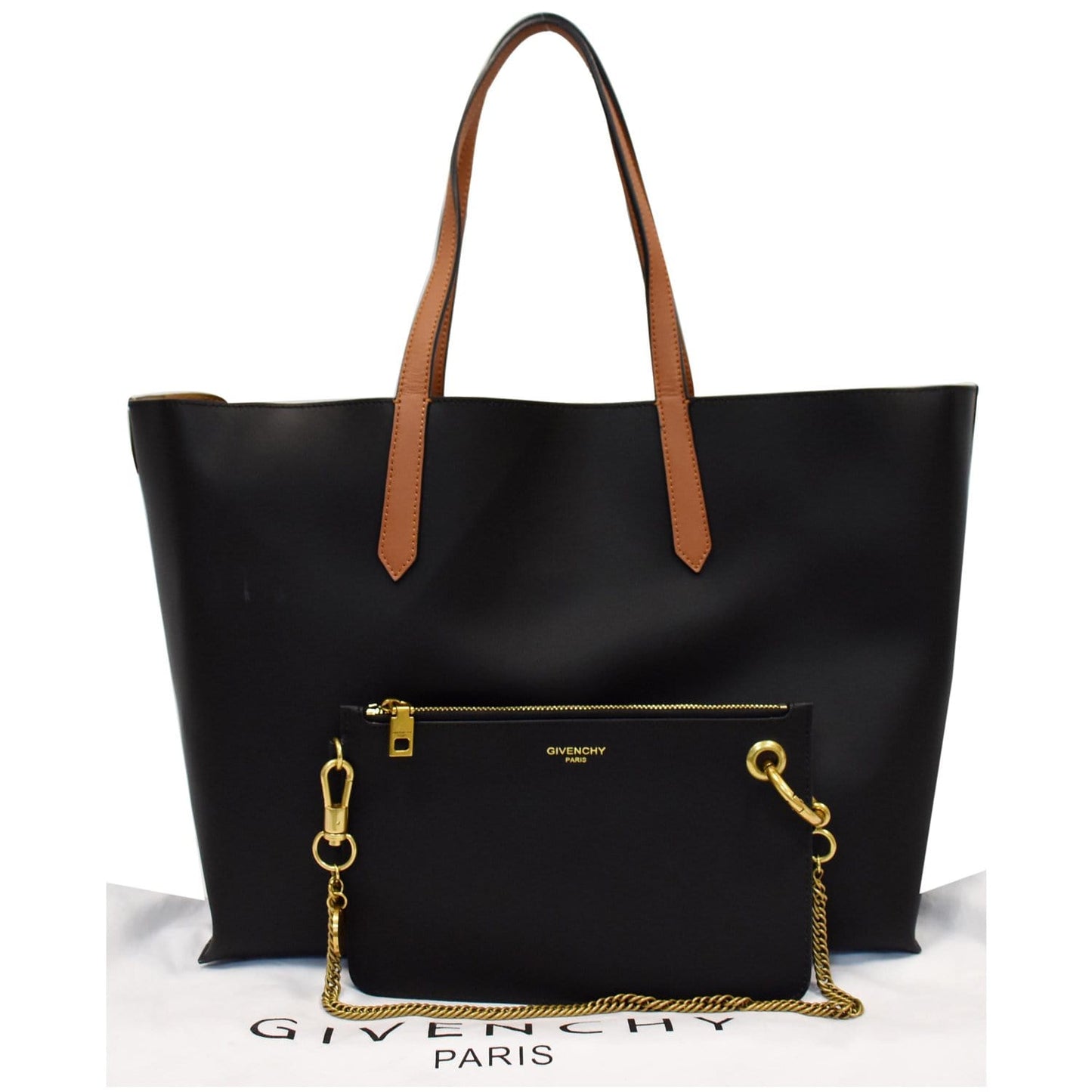 Givenchy Gv Calf Shopper Tote Bag Leather Black