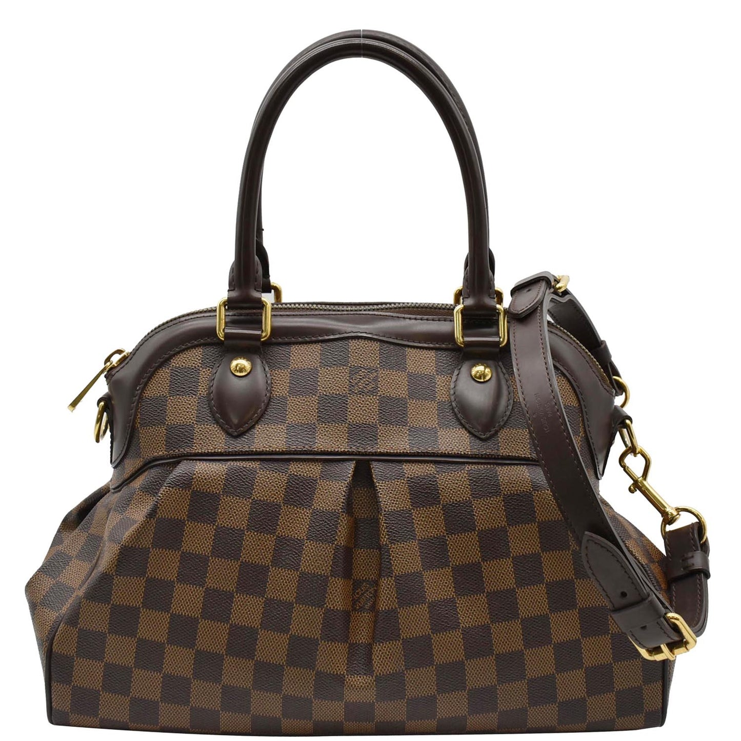 Louis Trevi Pm Damier Ebene Shoulder Bag Brown