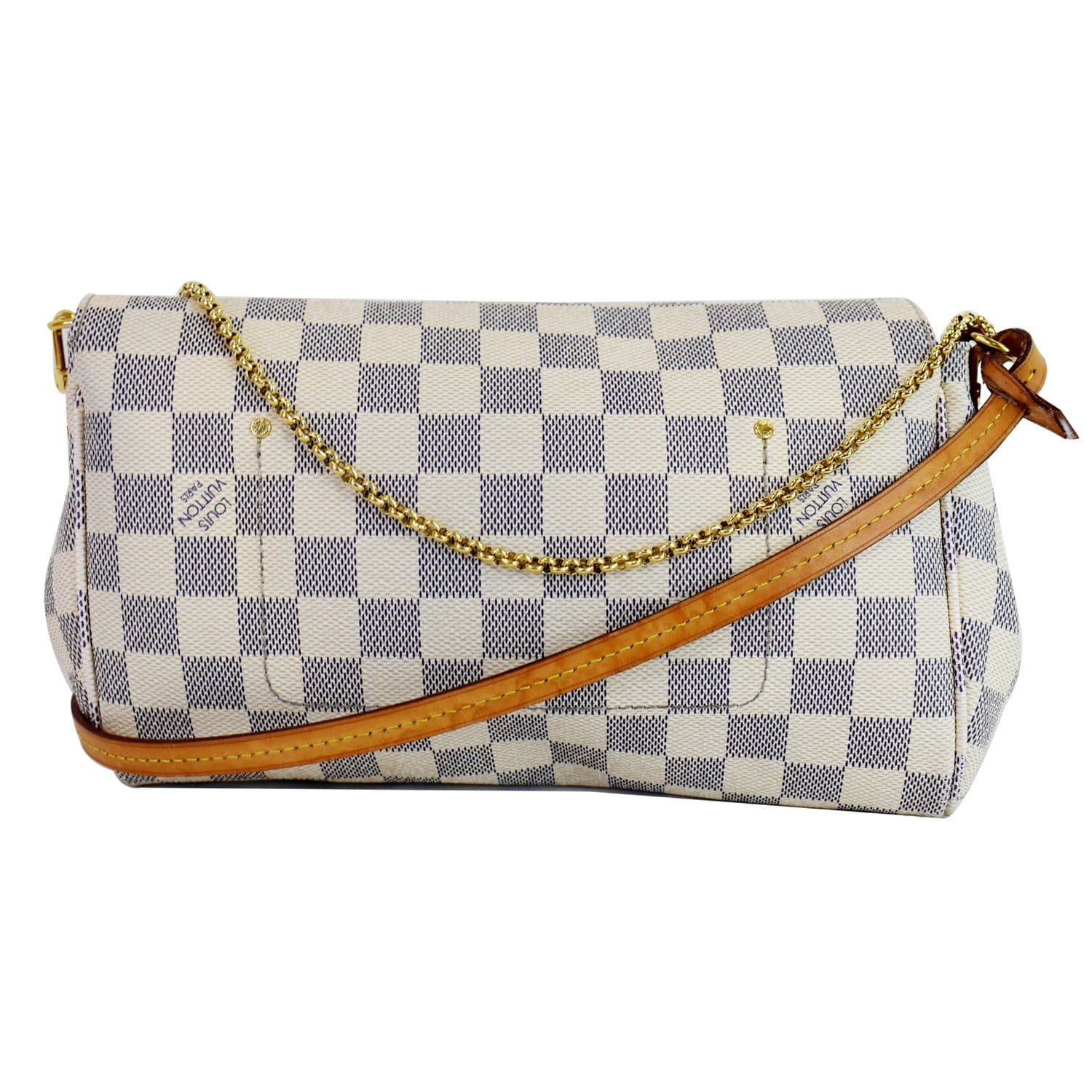 Louis Favorite Mm Damier Azur Crossbody Bag White White 2