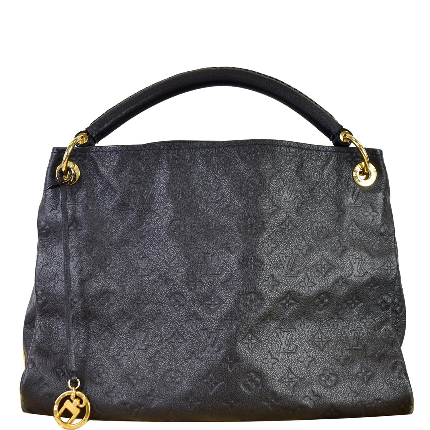 Louis Artsy Mm Empreinte Shoulder Bag Leather Black