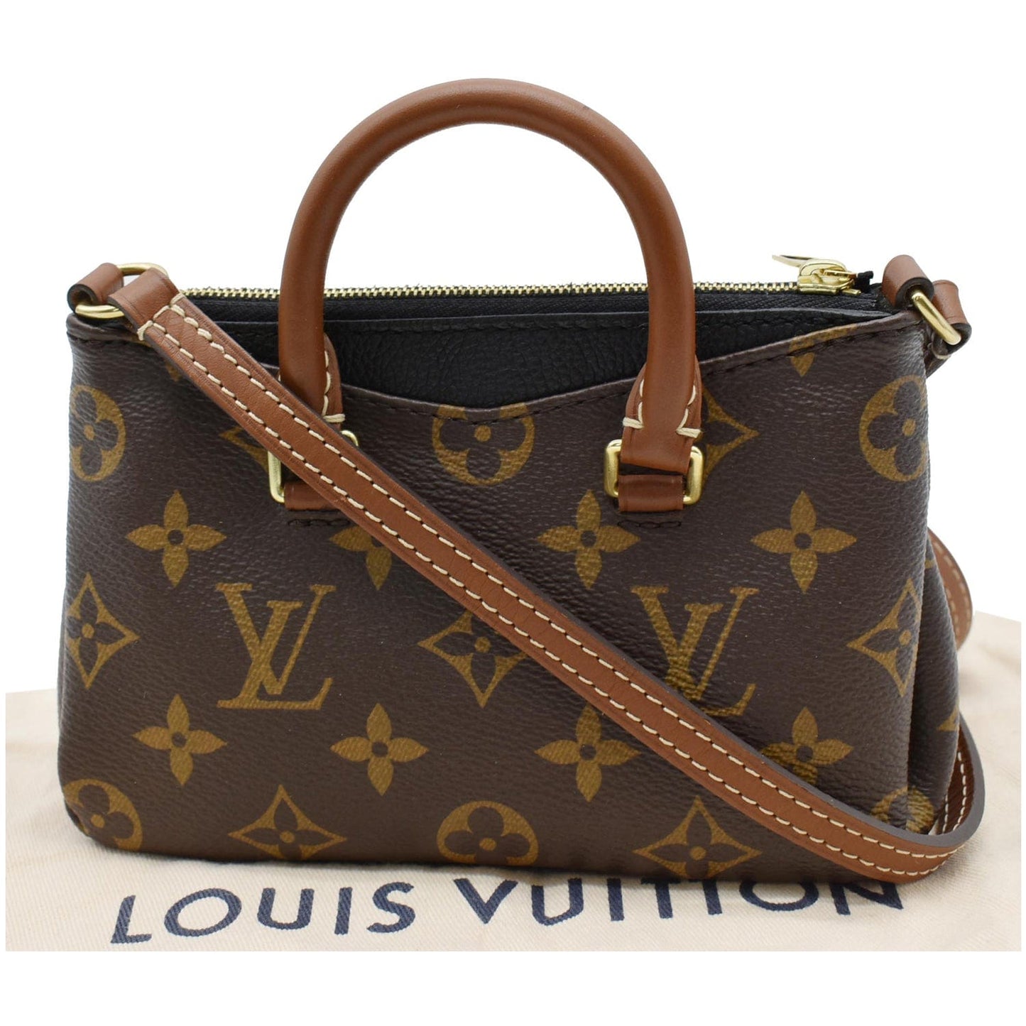 Louis Nano Pallas Crossbody Bag Canvas Monogram