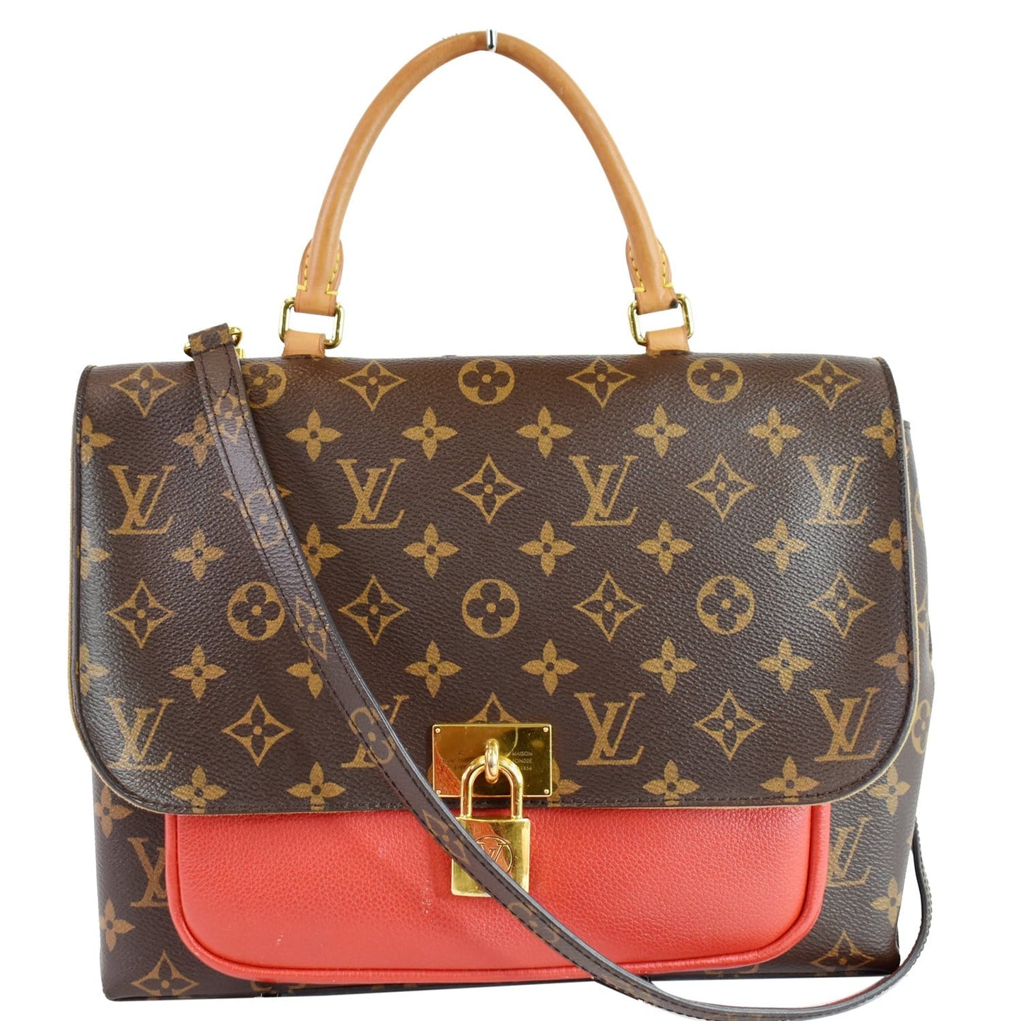 Louis Marignan Messenger Shoulder Bag Coquelicot Last Canvas Monogram