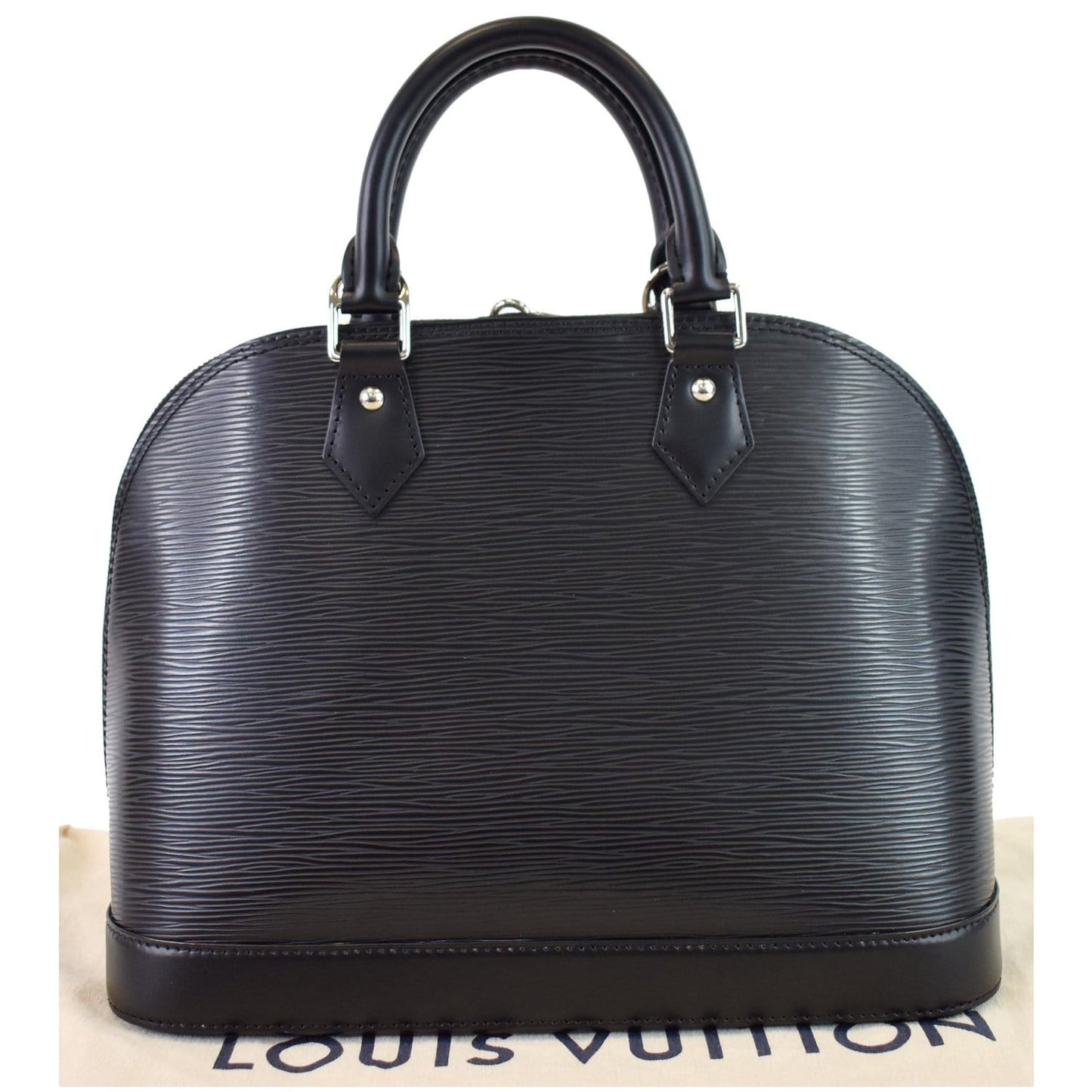 Louis Alma Pm Epi Satchel Bag Leather Black Travel Bag