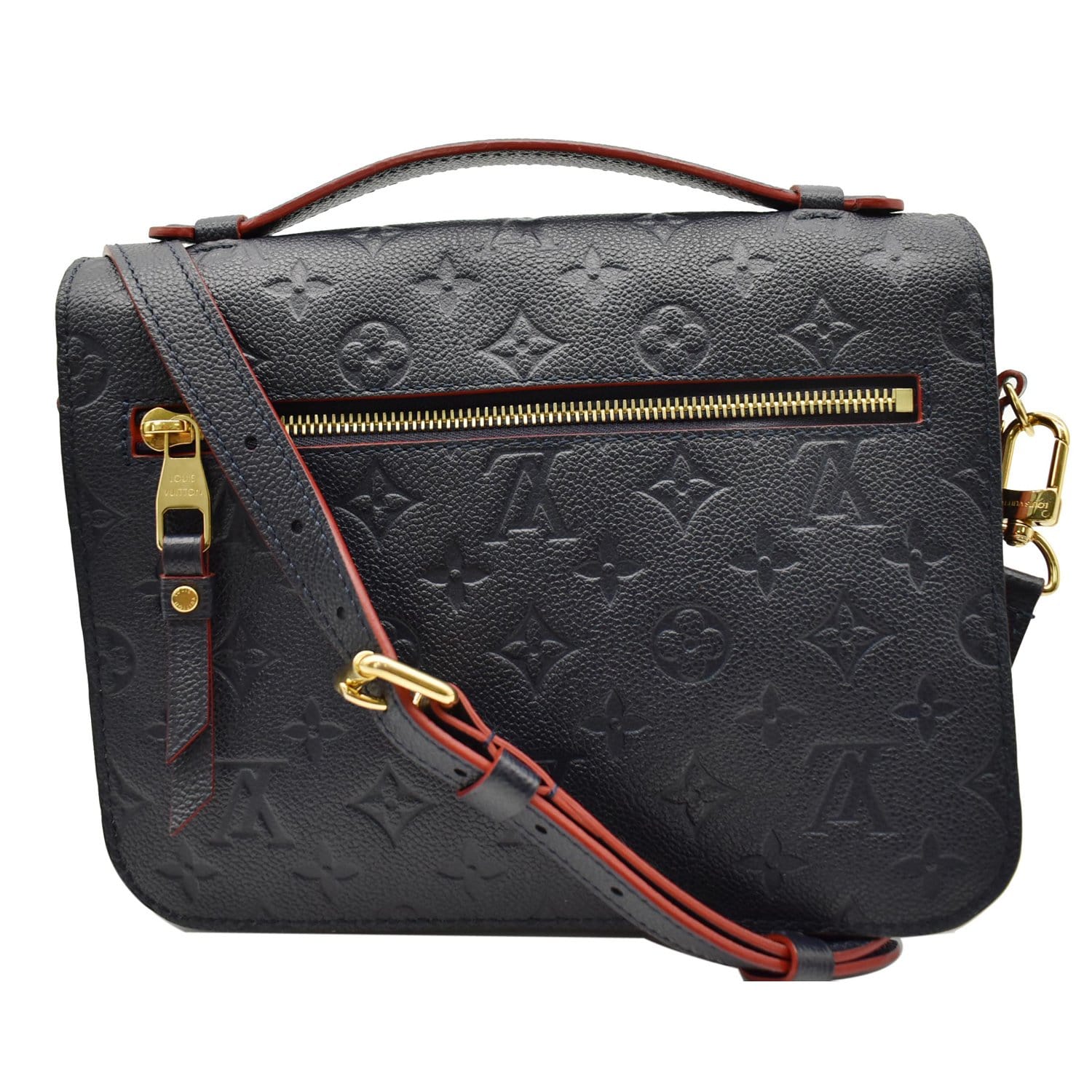 Louis Metis Pochette Empreinte Crossbody Bag Navy Leather Blue