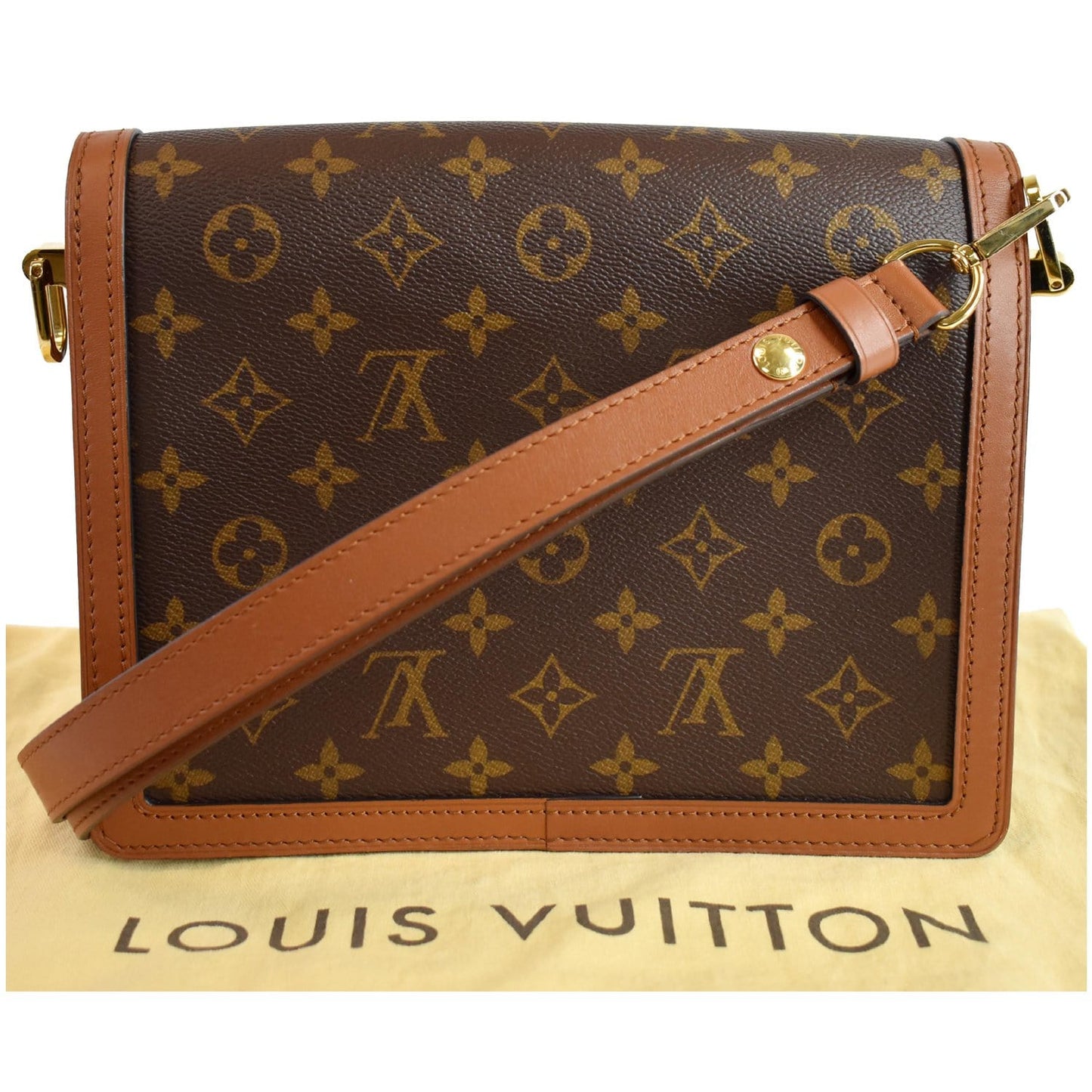 Louis Dauphine Mm Reverse Shoulder Bag Canvas Monogram