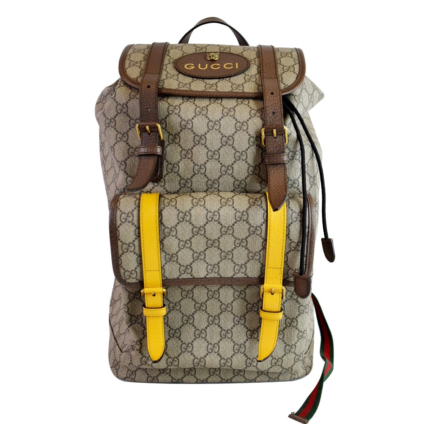 Gucci Soft Supreme Backpack Bag Canvas Beige