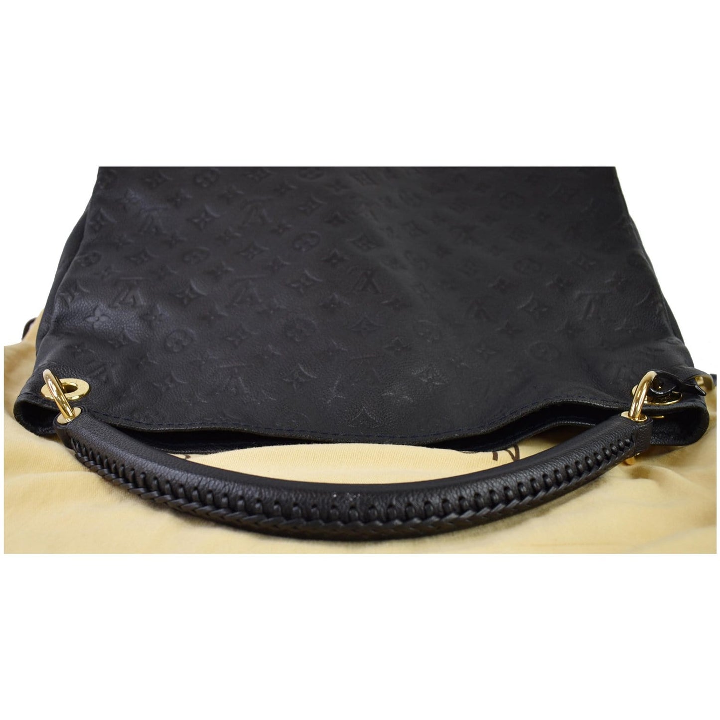 Louis Artsy Mm Empreinte Shoulder Bag Leather Black