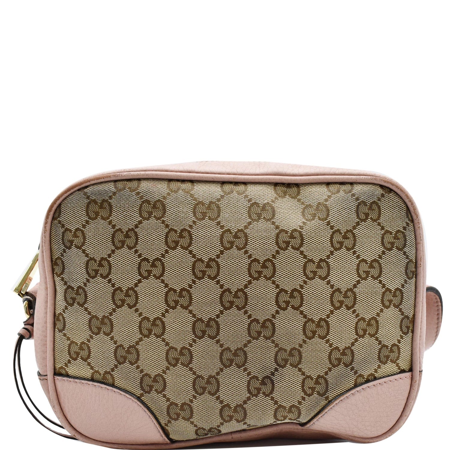 Gucci Bree Crossbody Bag Leather Canvas Pink 449413