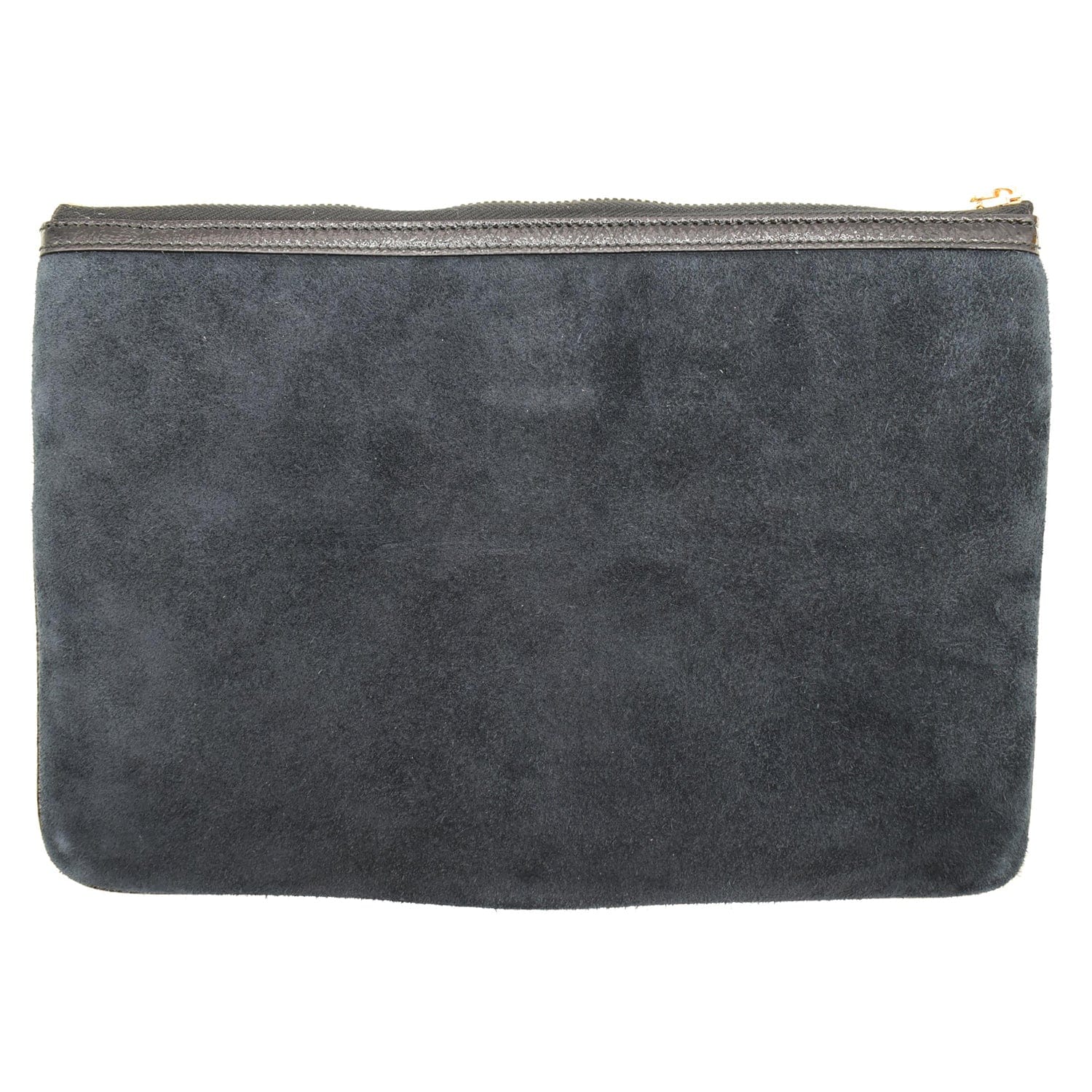 Gucci Ophidia Pouch Clutch Bag Navy Leather Suede
