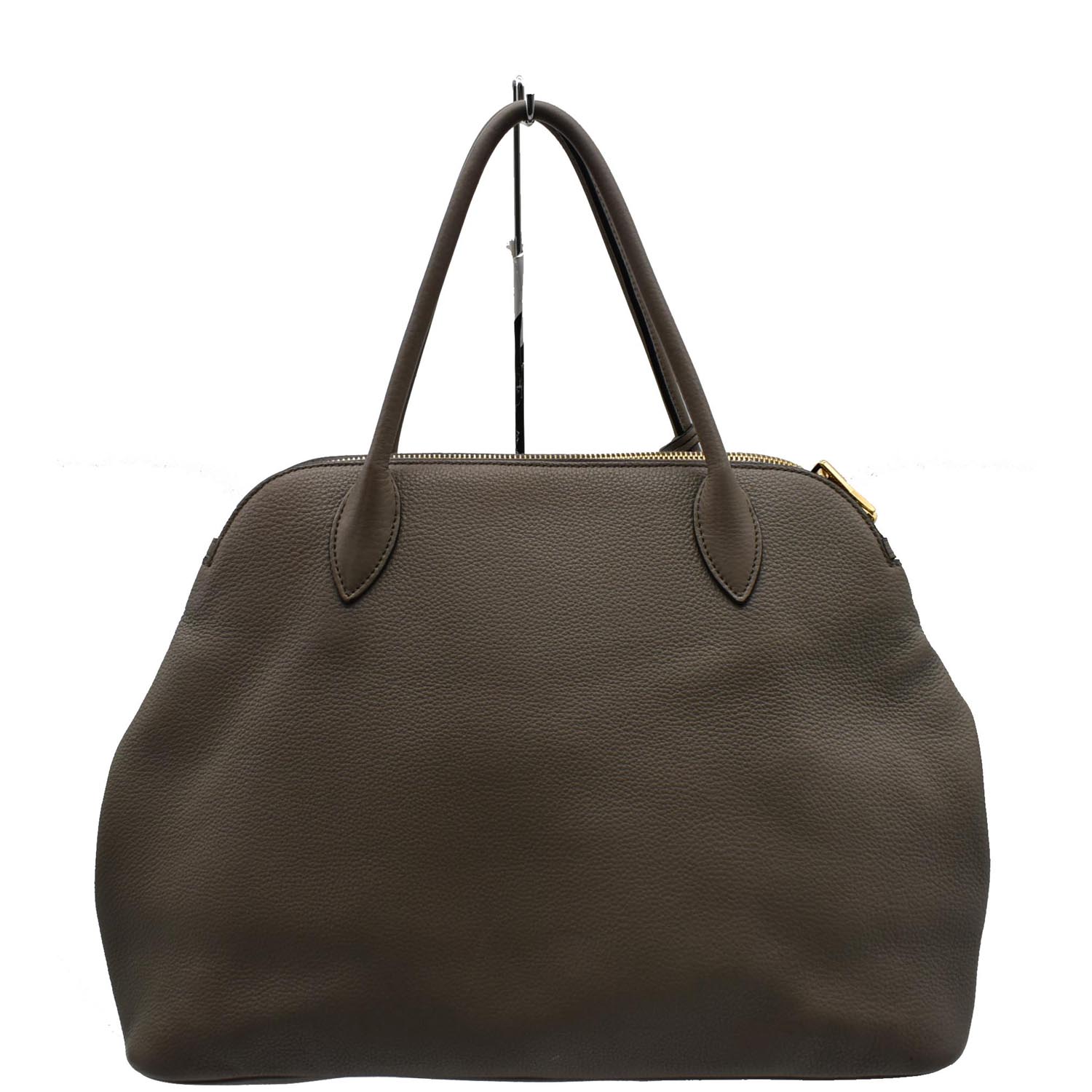 Prada Calf Tote Bag Clay Gray Leather