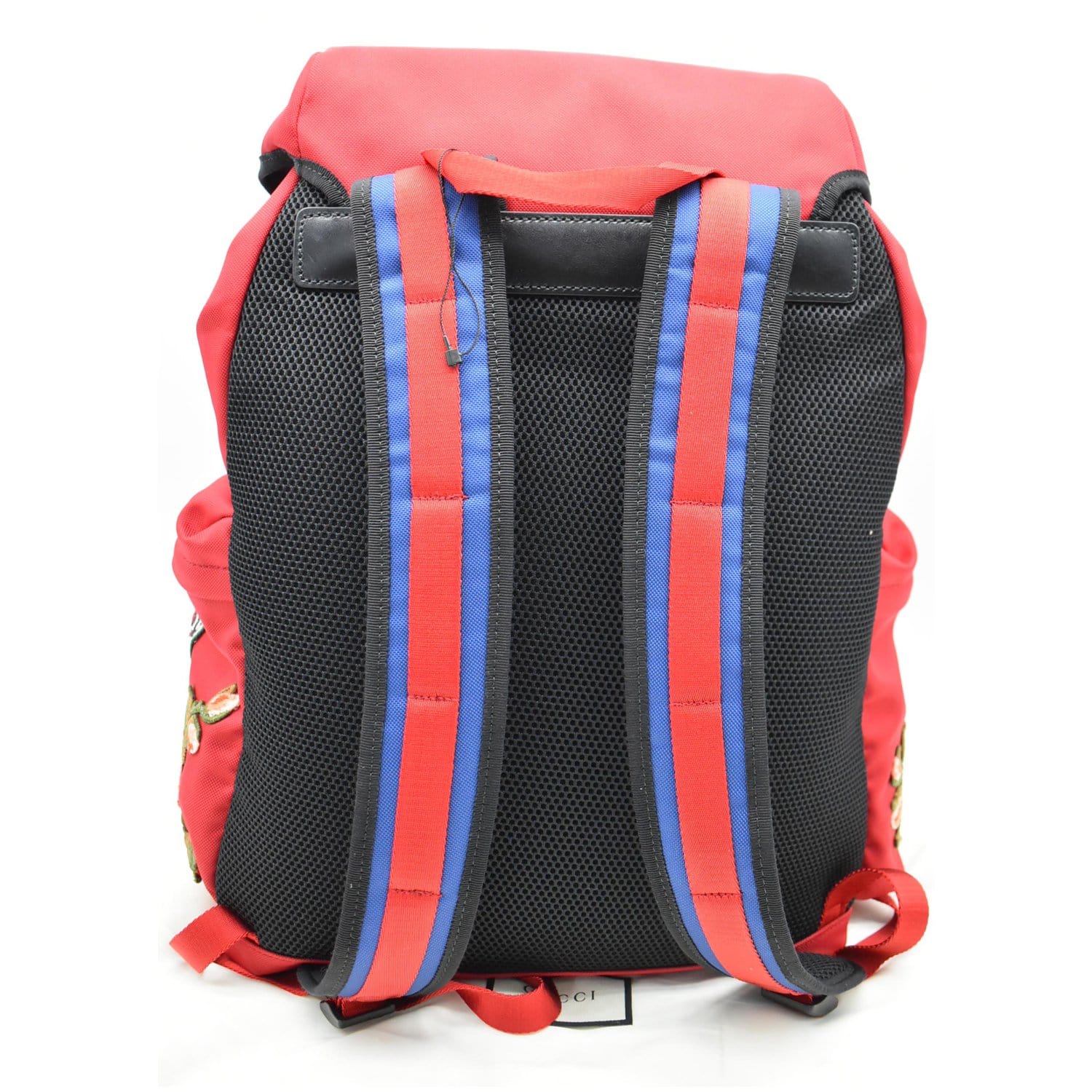 Gucci Aveugle Par Amour Embroidered Double Buckle Backpack Nylon