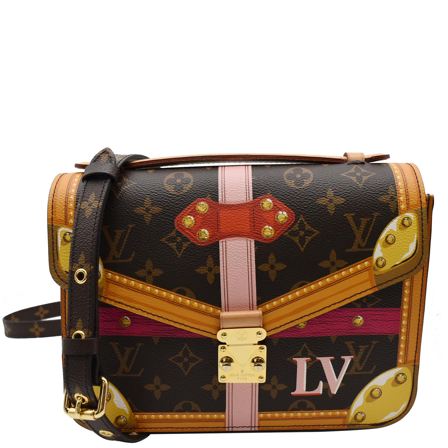 Louis Summer Trunks Pochette Metis Crossbody Bag Monogram Brown