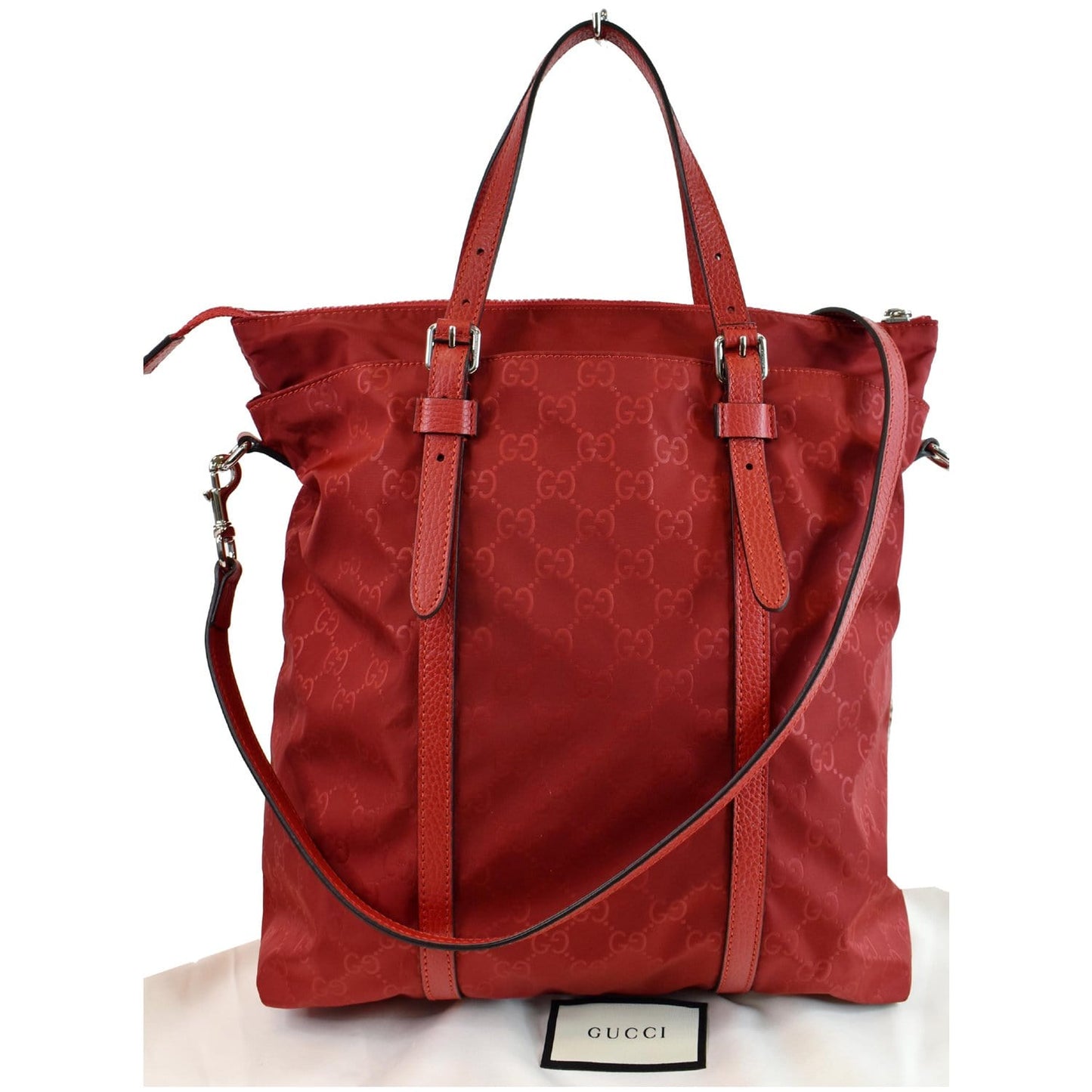 Gucci Medium Tote Shoulder Bag Nylon Monogram