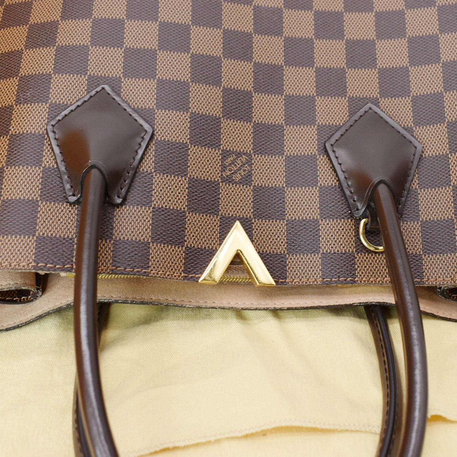 Louis Kensington Damier Ebene Tote Bag Brown