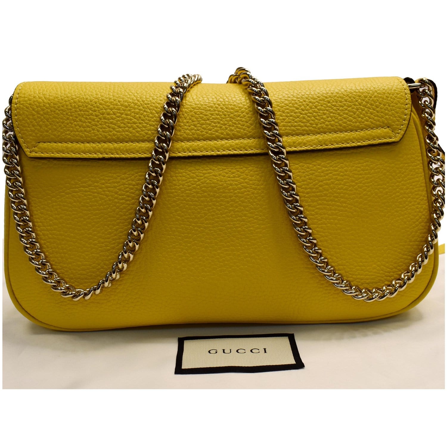 Gucci Soho Shoulder Bag Yellow Leather Chain
