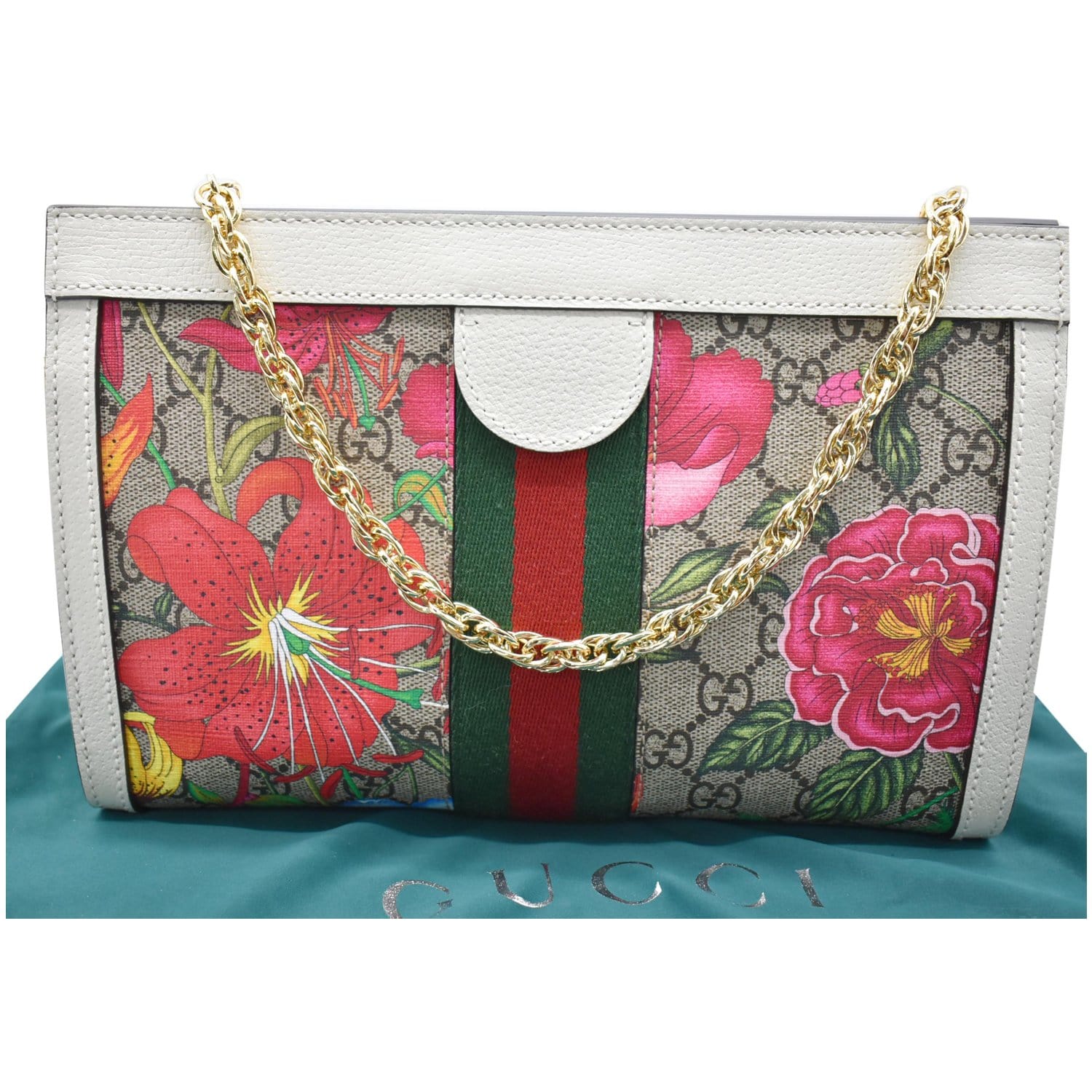Gucci Ophidia Flora Supreme Shoulder Bag Multicolor Canvas