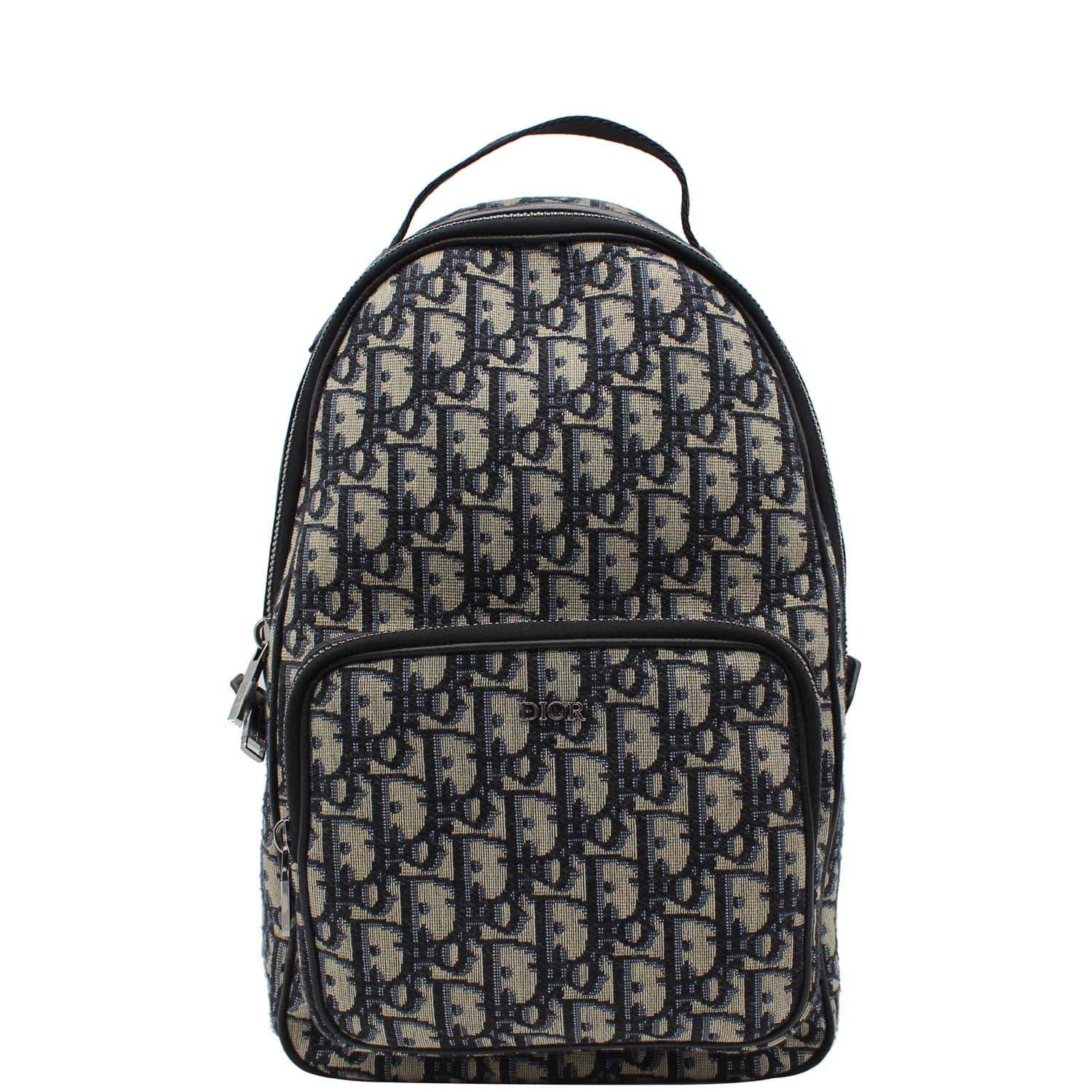 Dior Minin Rider Oblique Jacquard Backpack Beige